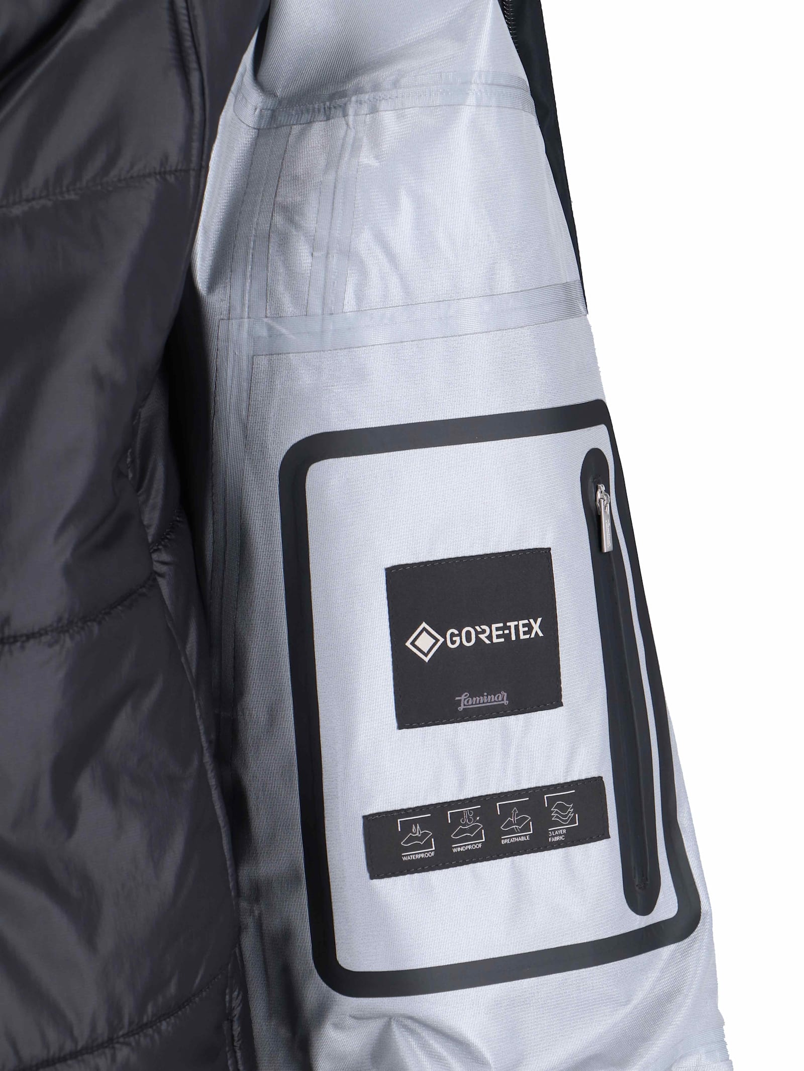 Herno Laminar Reversible Short Parka In Blue