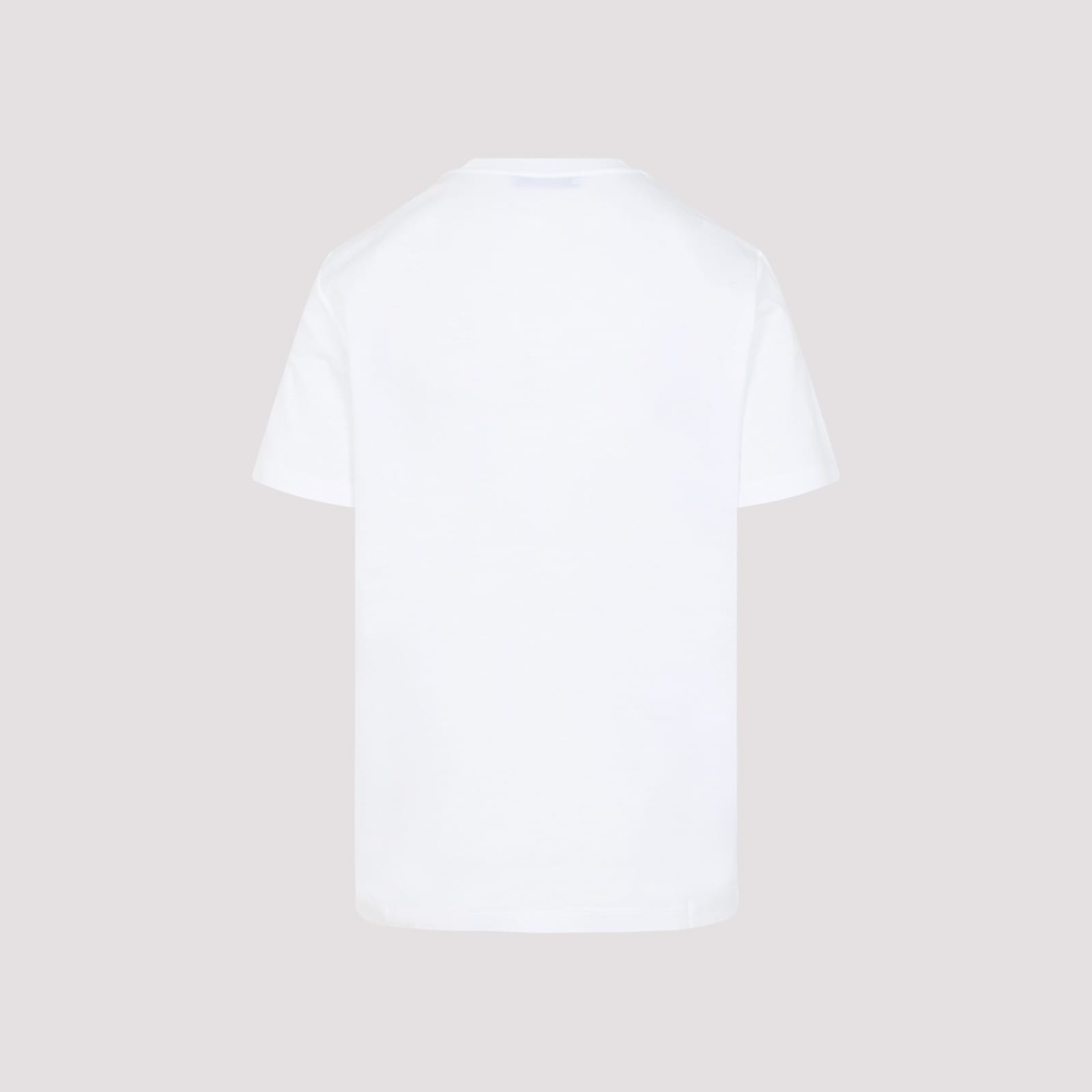 Prada Triangle Logo Cotton T-shirt In White