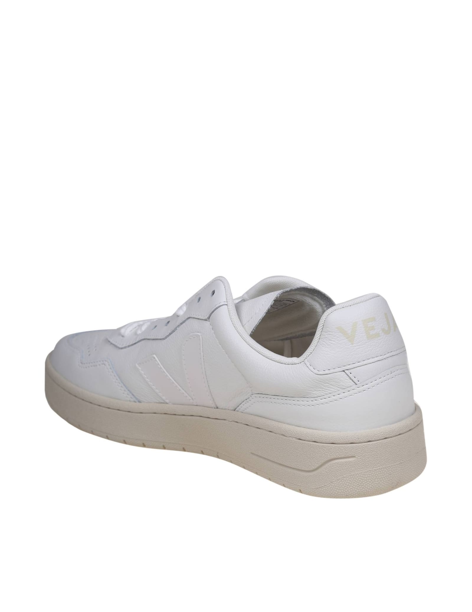 Shop Veja V 90 Sneakers In White Leather