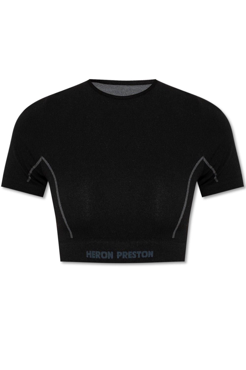 HERON PRESTON Logo Detailed Cropped T-shirt