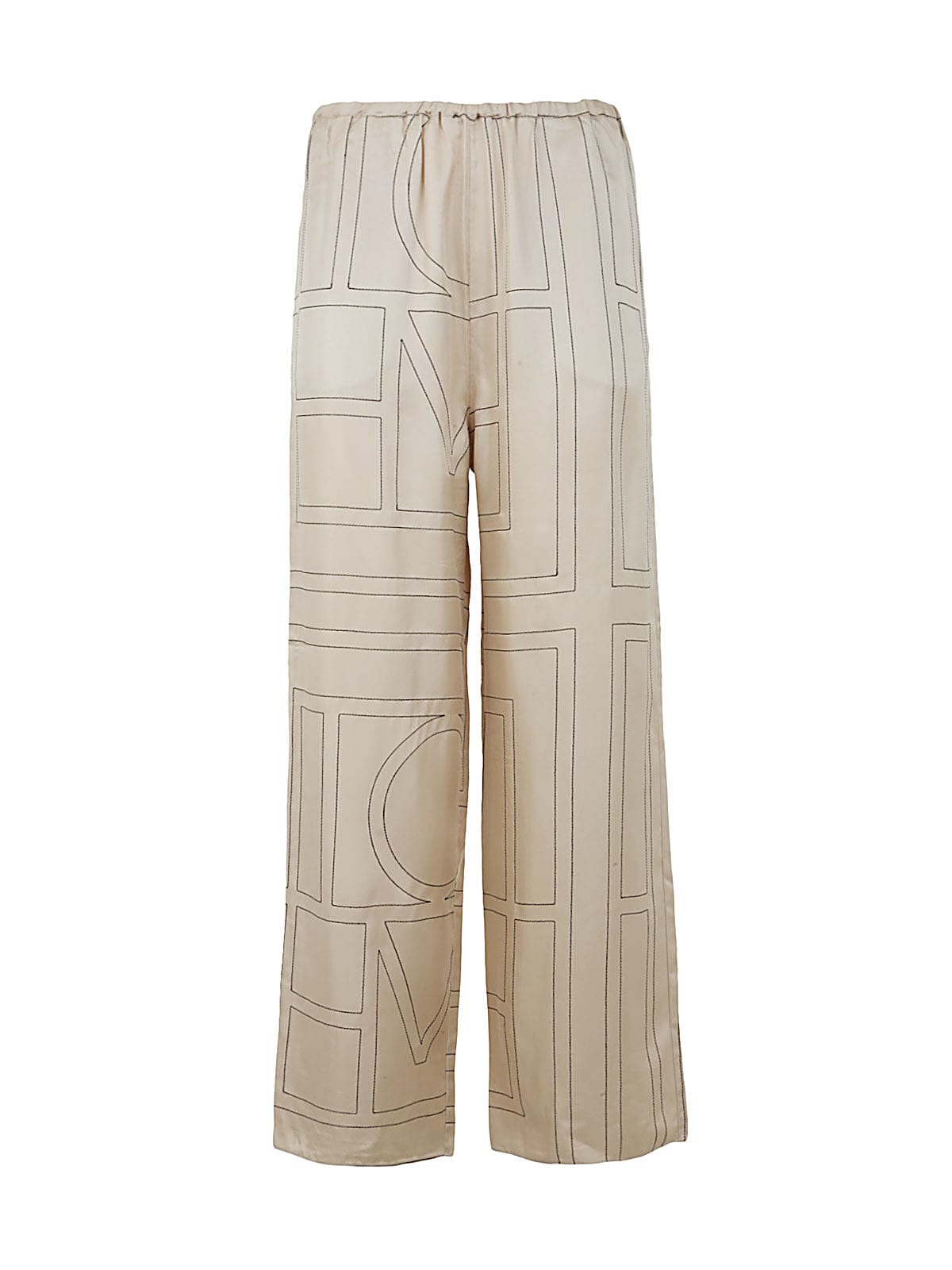 Totême 'fred Perry' Crew Neck Sweatshirt In Ivory Monogram