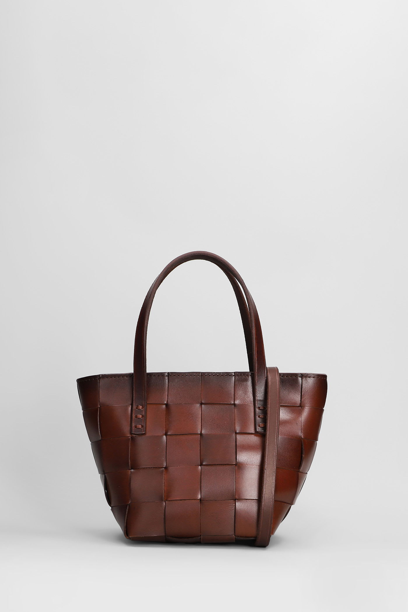 Japan Mini Shoulder Bag In Brown Leather