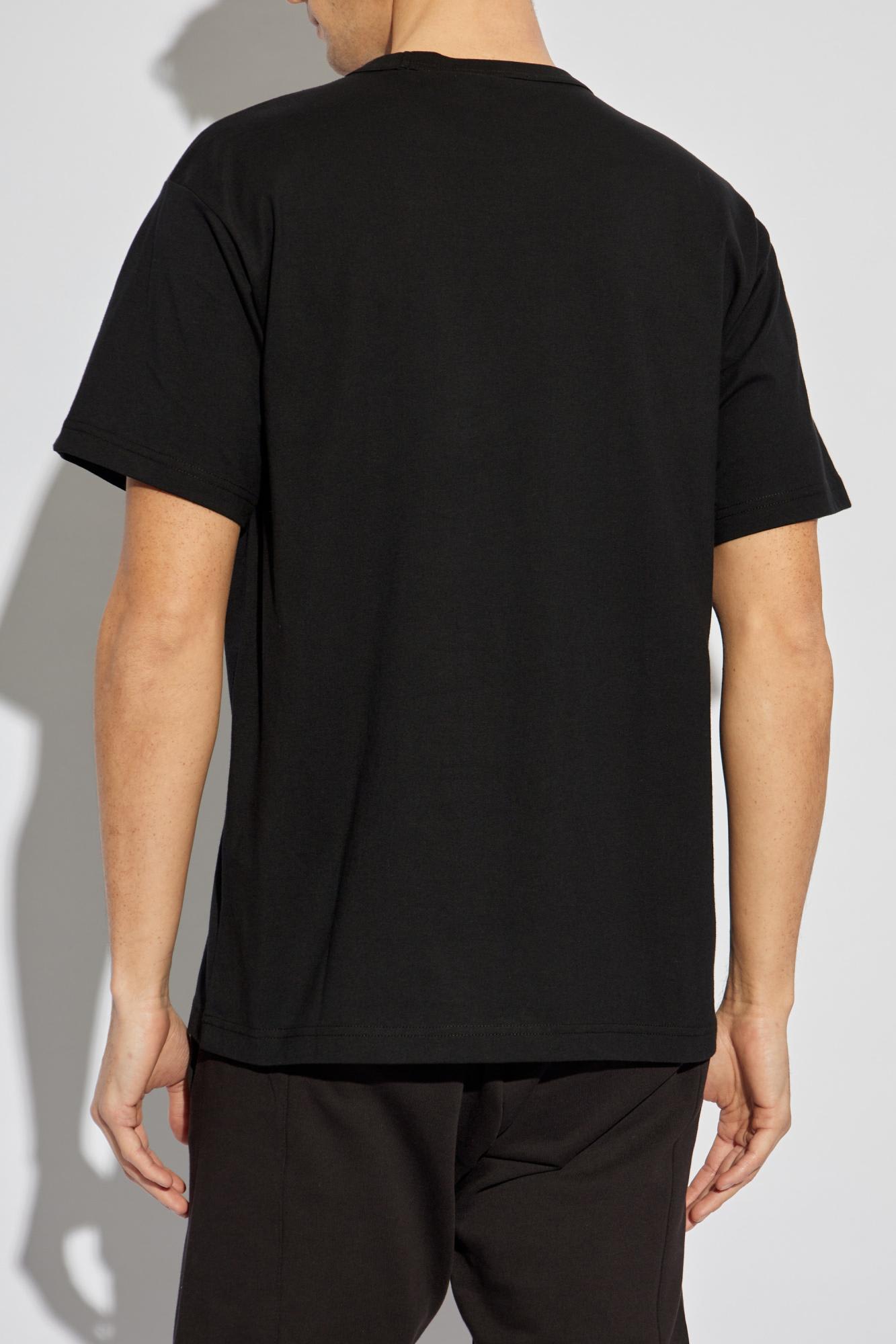Shop Versace Jeans Couture T-shirt With Printed Logo In Black