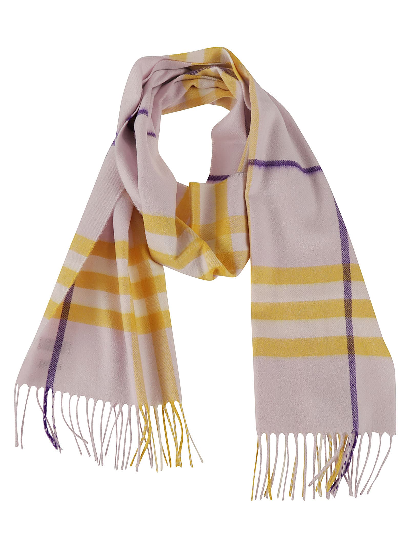 Shop Burberry Giant Check Scarf In Haze