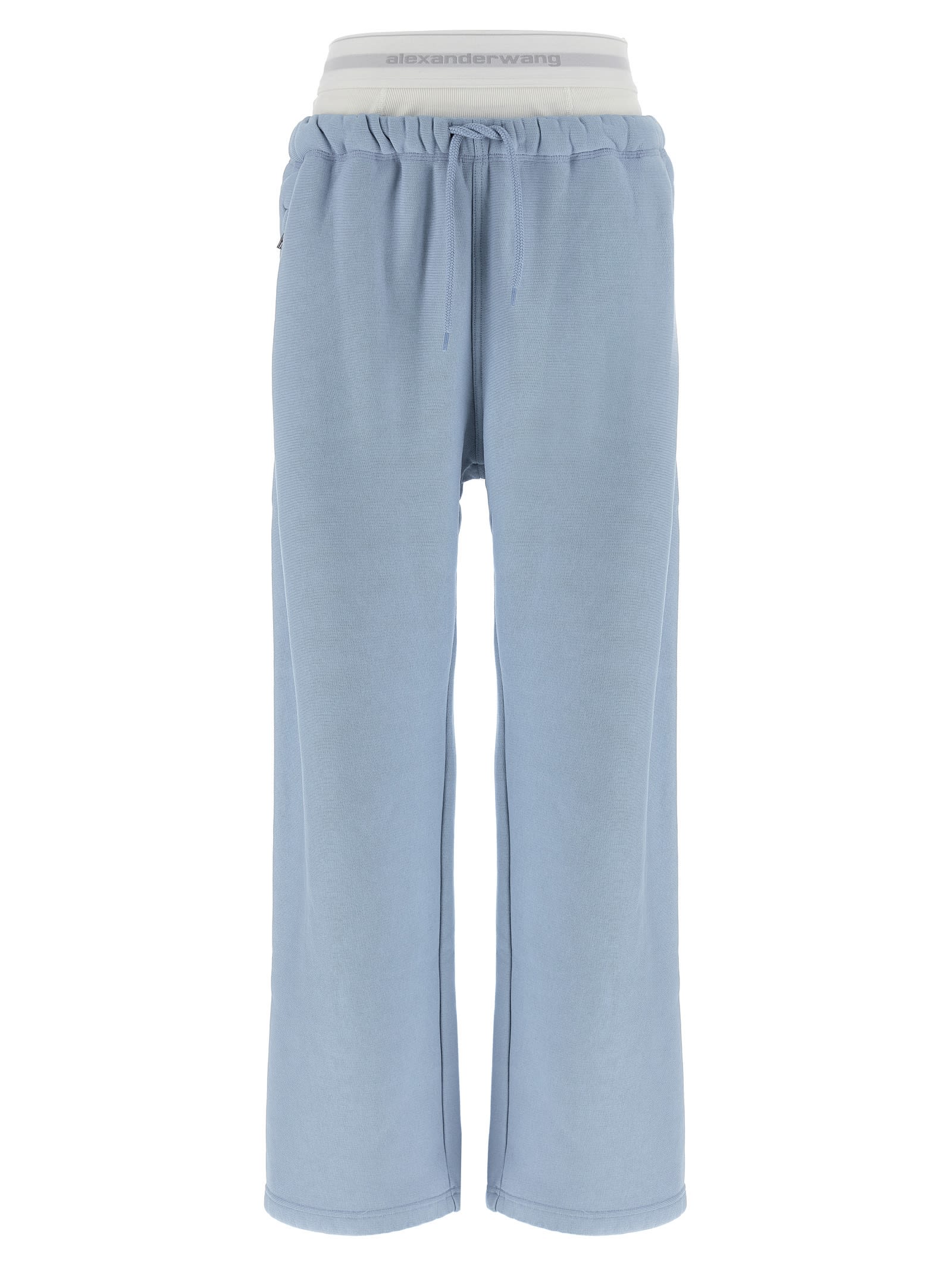 wide Leg W/ Logo Elastic Exposed Brief Joggers