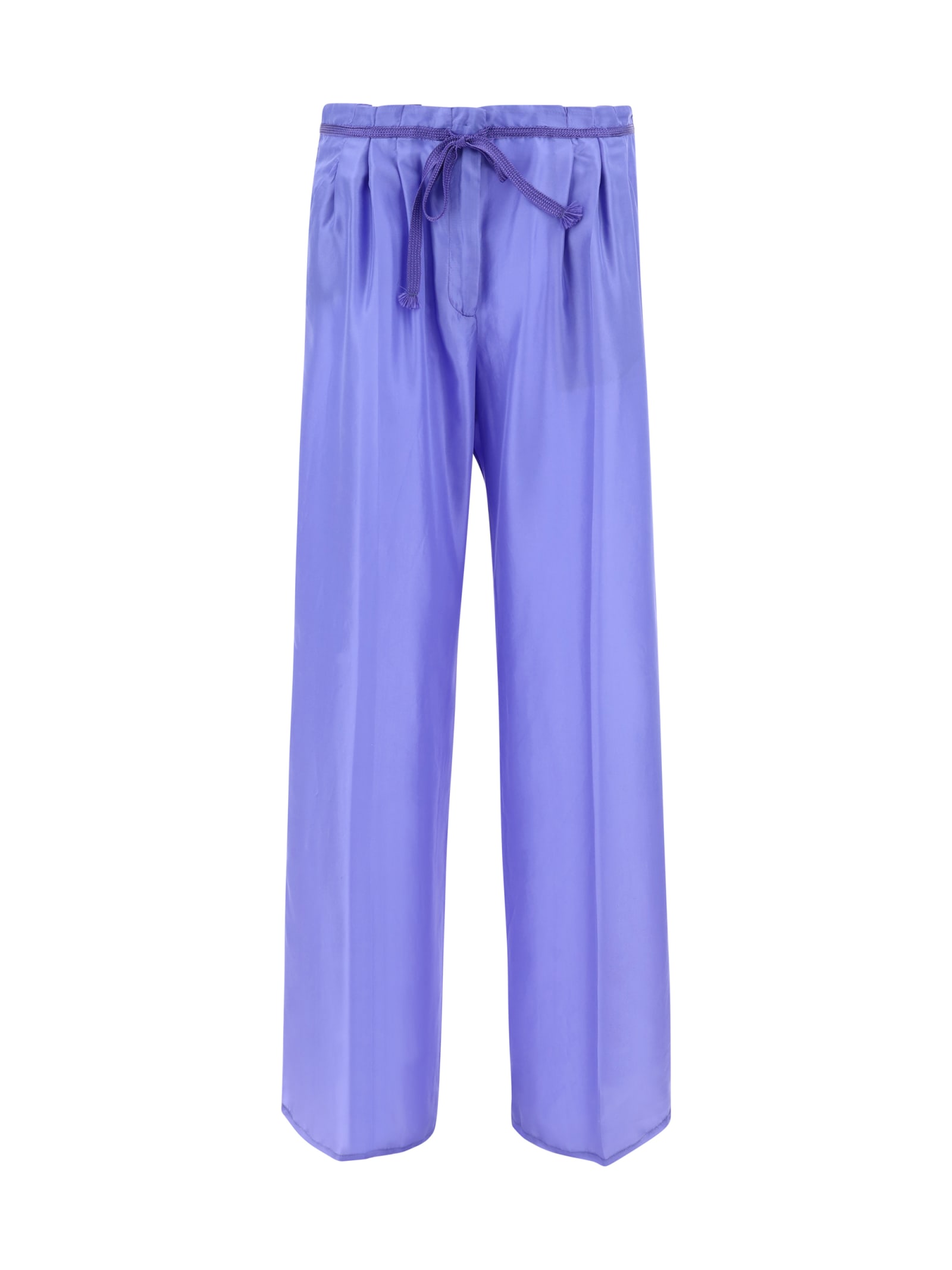 Shop Forte Forte Habotai Pants In Lilac