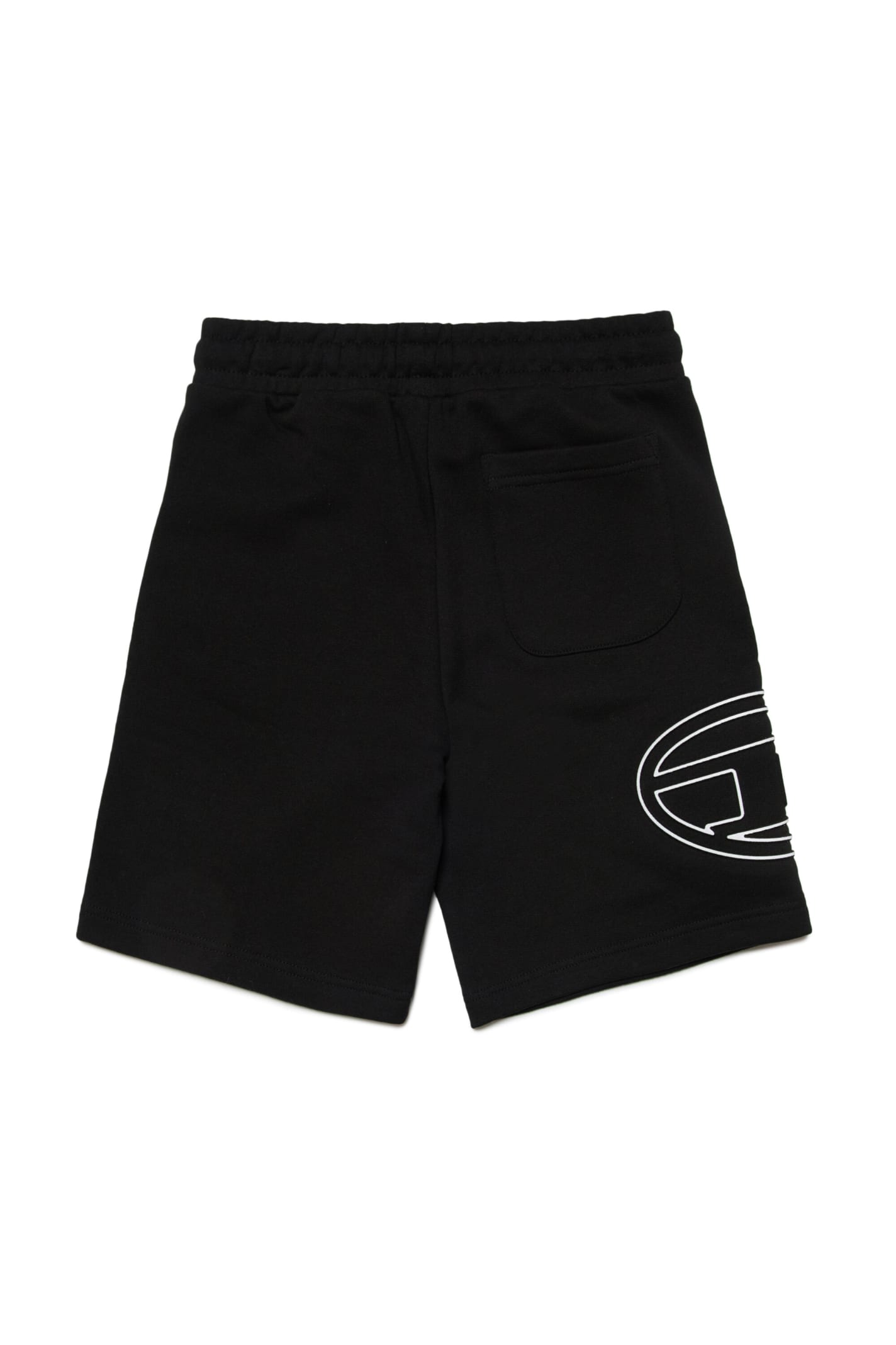 Shop Diesel Pcurvbigoval Shorts  Fleece Shorts With Oval D Logo