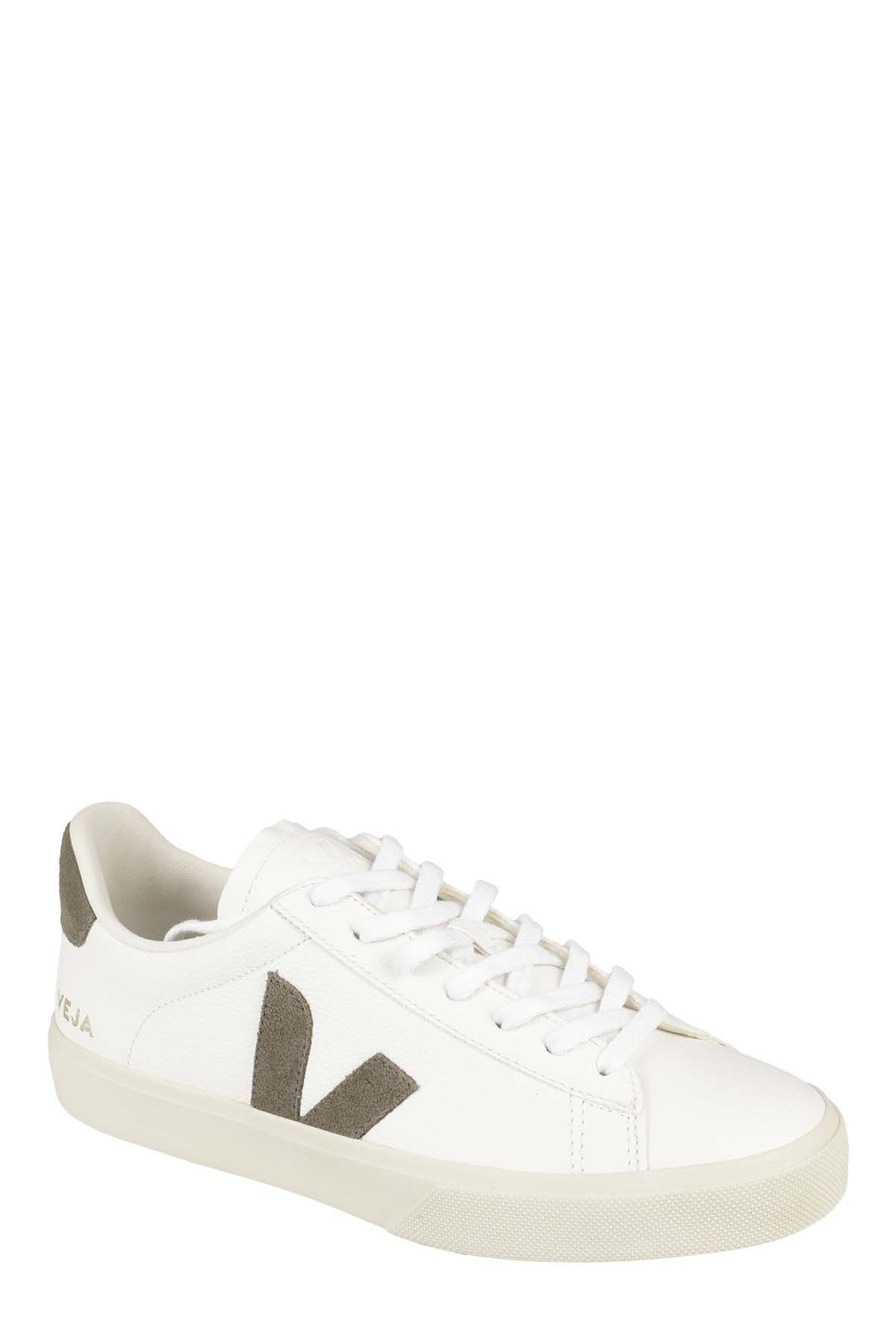 Shop Veja Campo Chromefree In Extra White Kaki