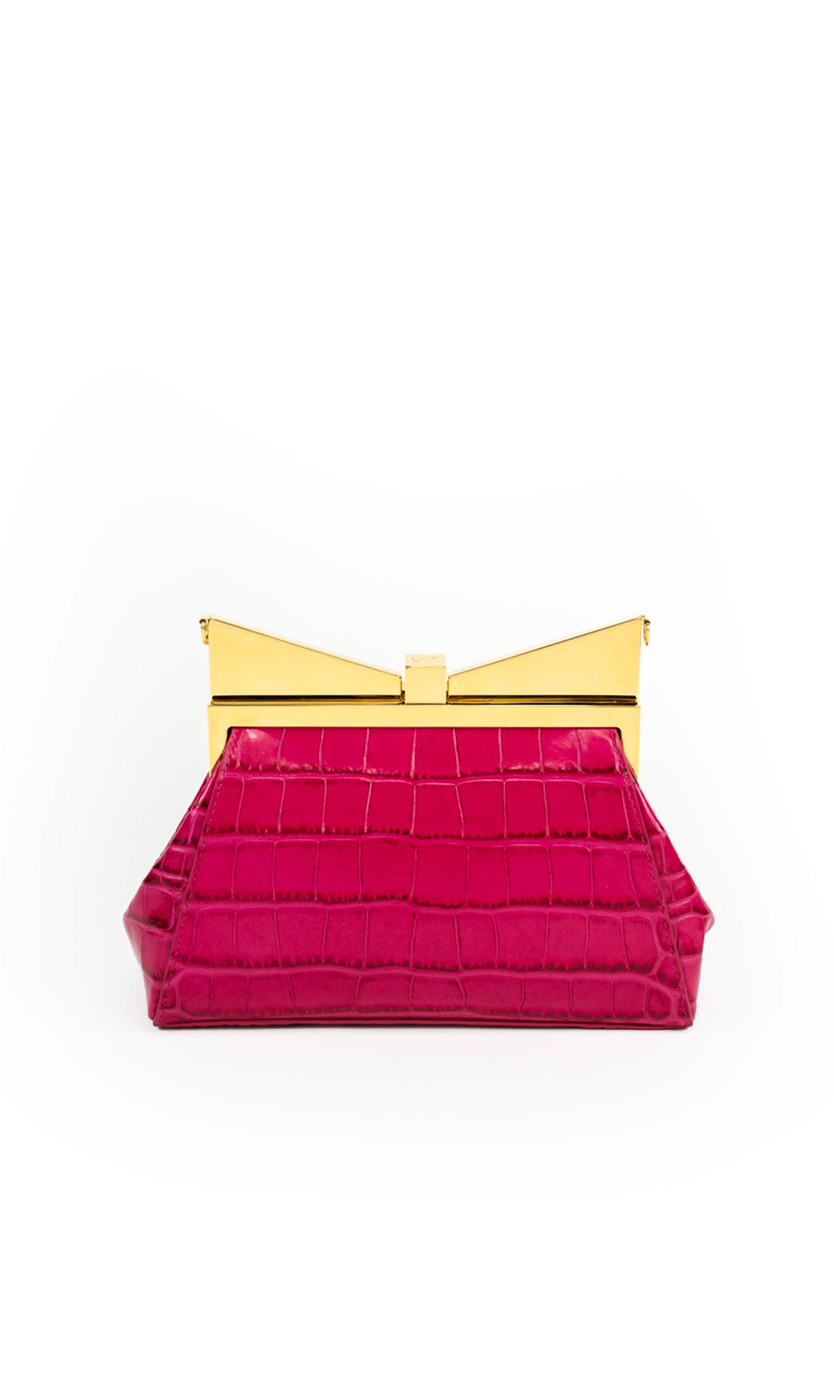 Sara Battaglia Lady Me Clutch In Pink Croc