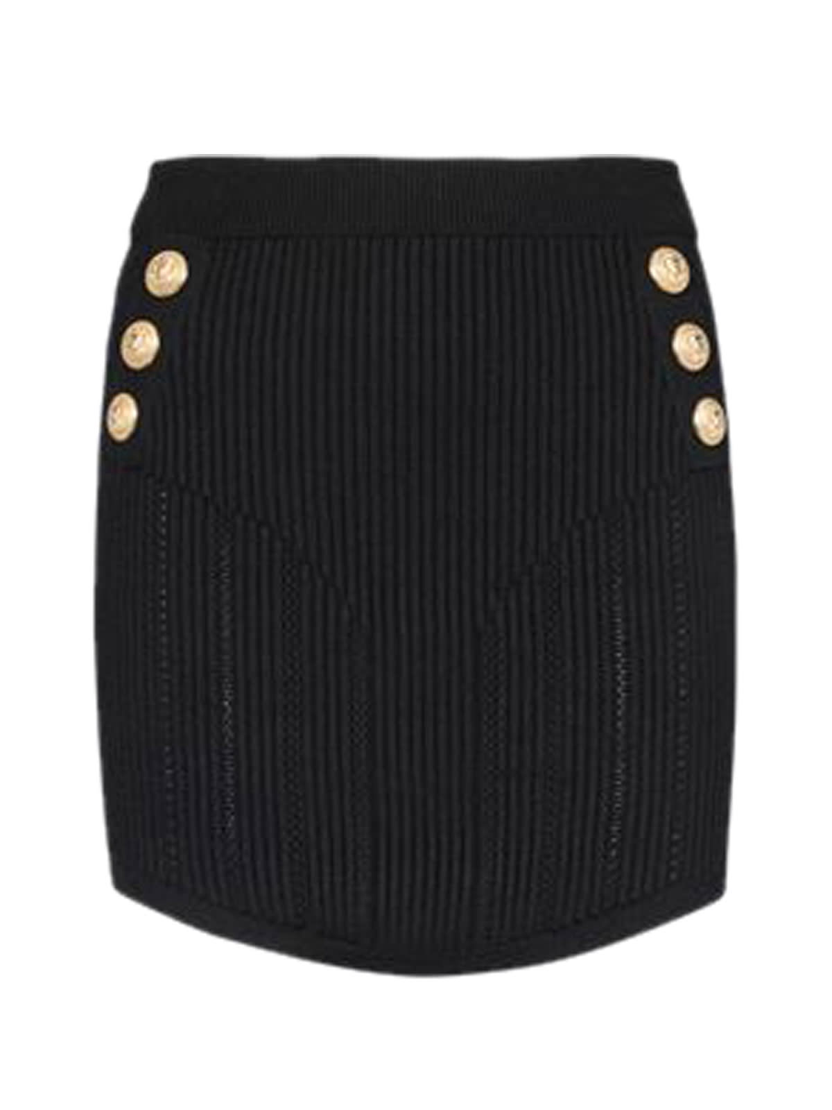 Balmain 6 Btn Short Knit Skirt