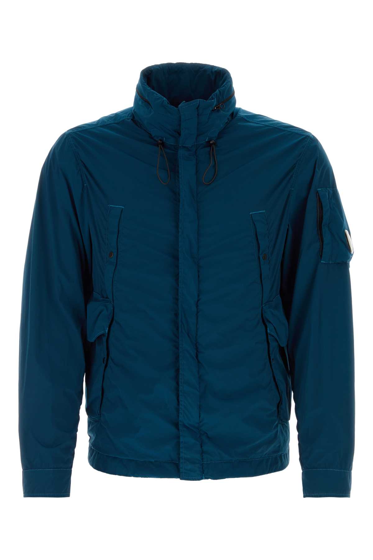 Shop C.p. Company Blue Stretch Nylon Jacket In Inkblue