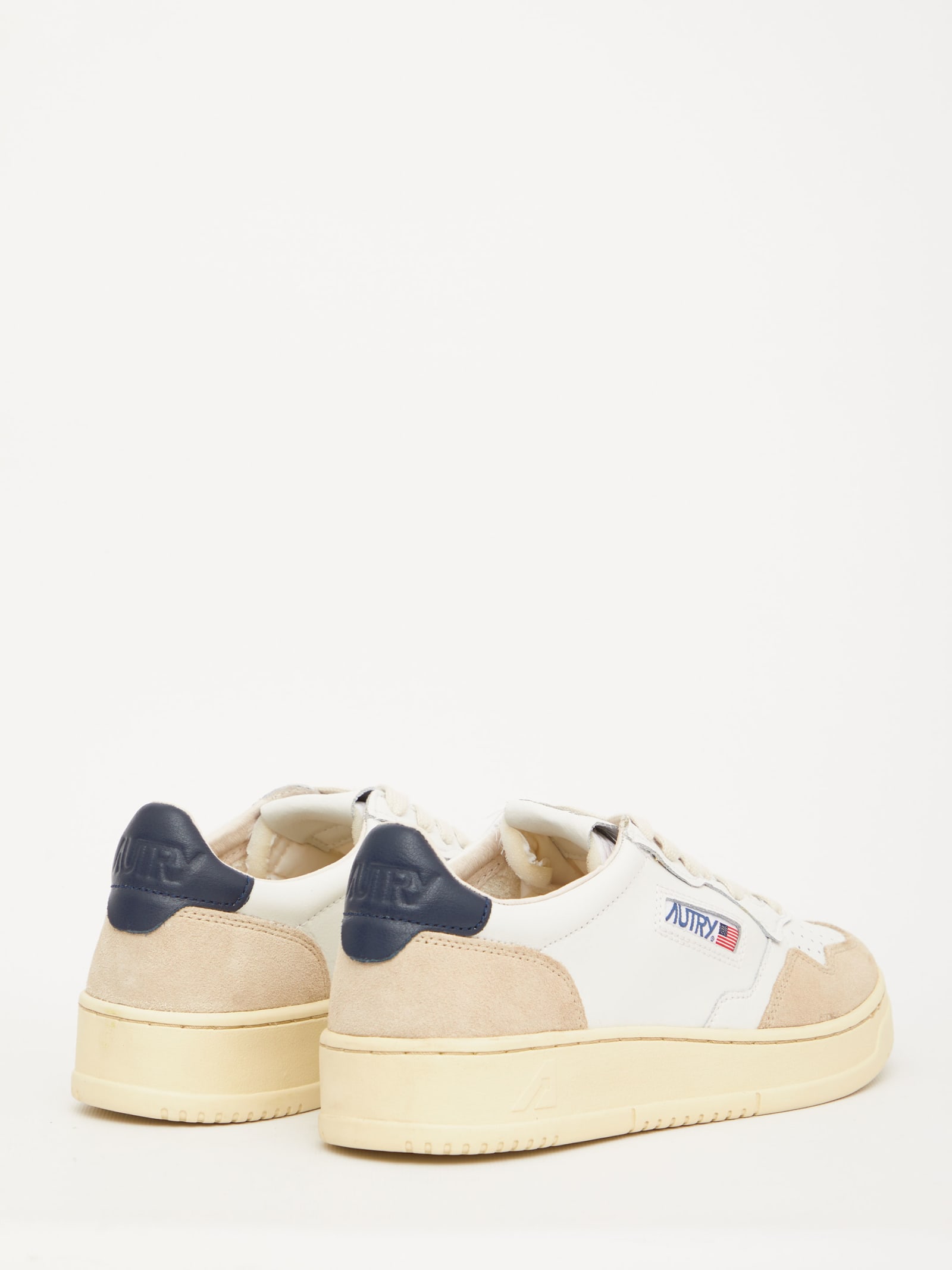 Shop Autry Medalist Suede Sneakers In White