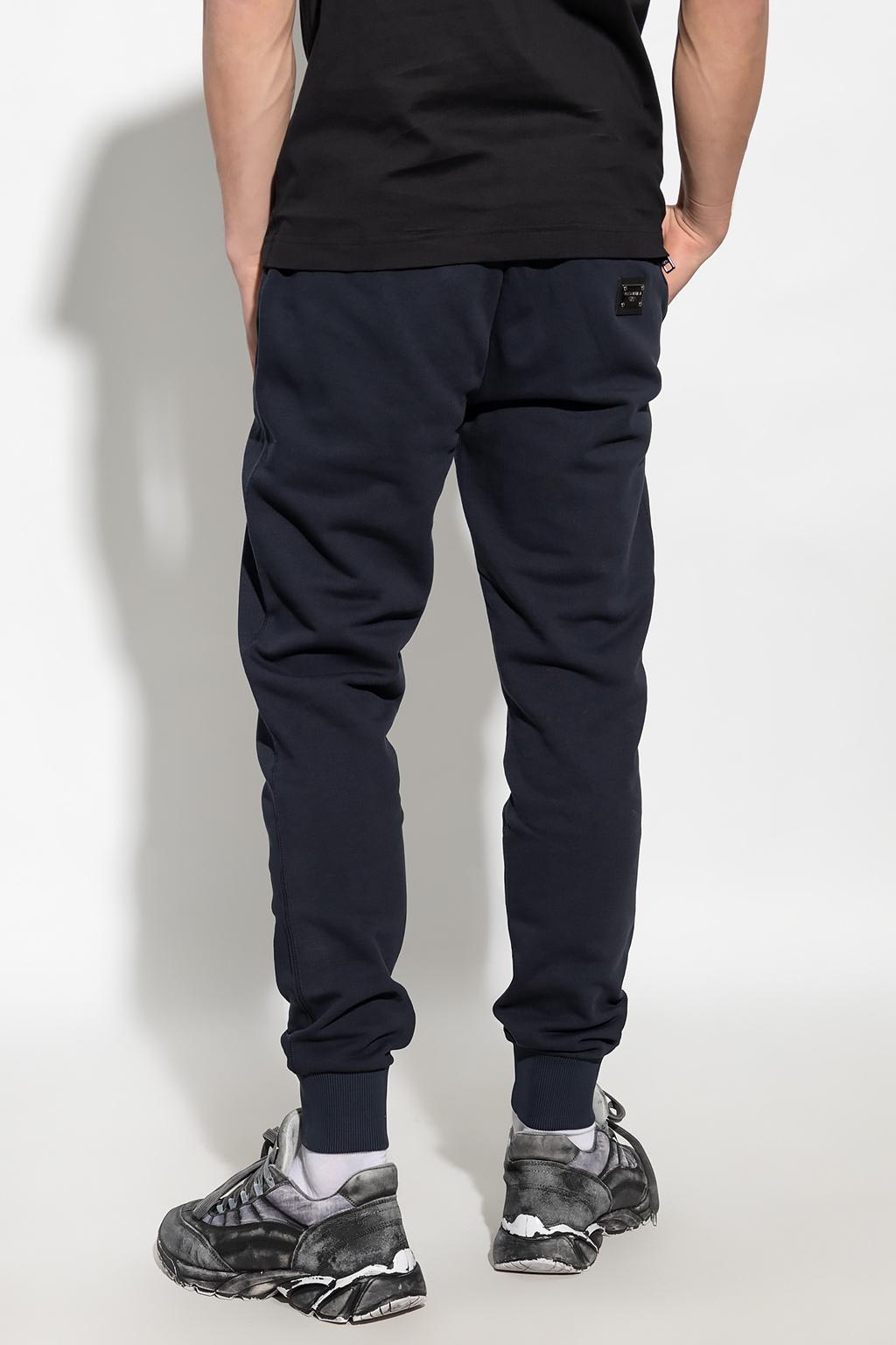 Shop Dolce & Gabbana Sweatpants With Logo In Blu Navy