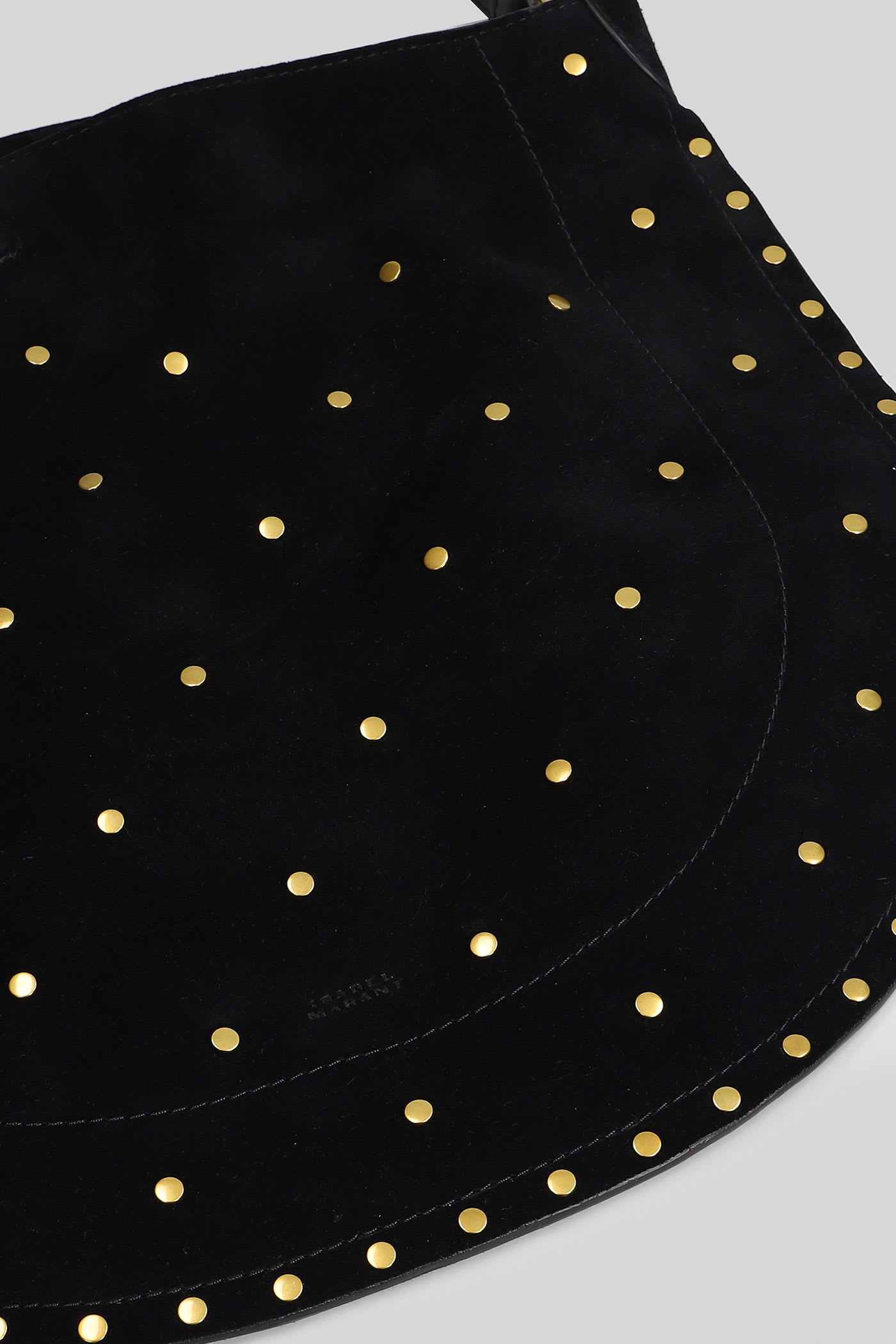 Isabel Marant Oskan Hobo Soft Shoulder Bag In Black Suede In Black