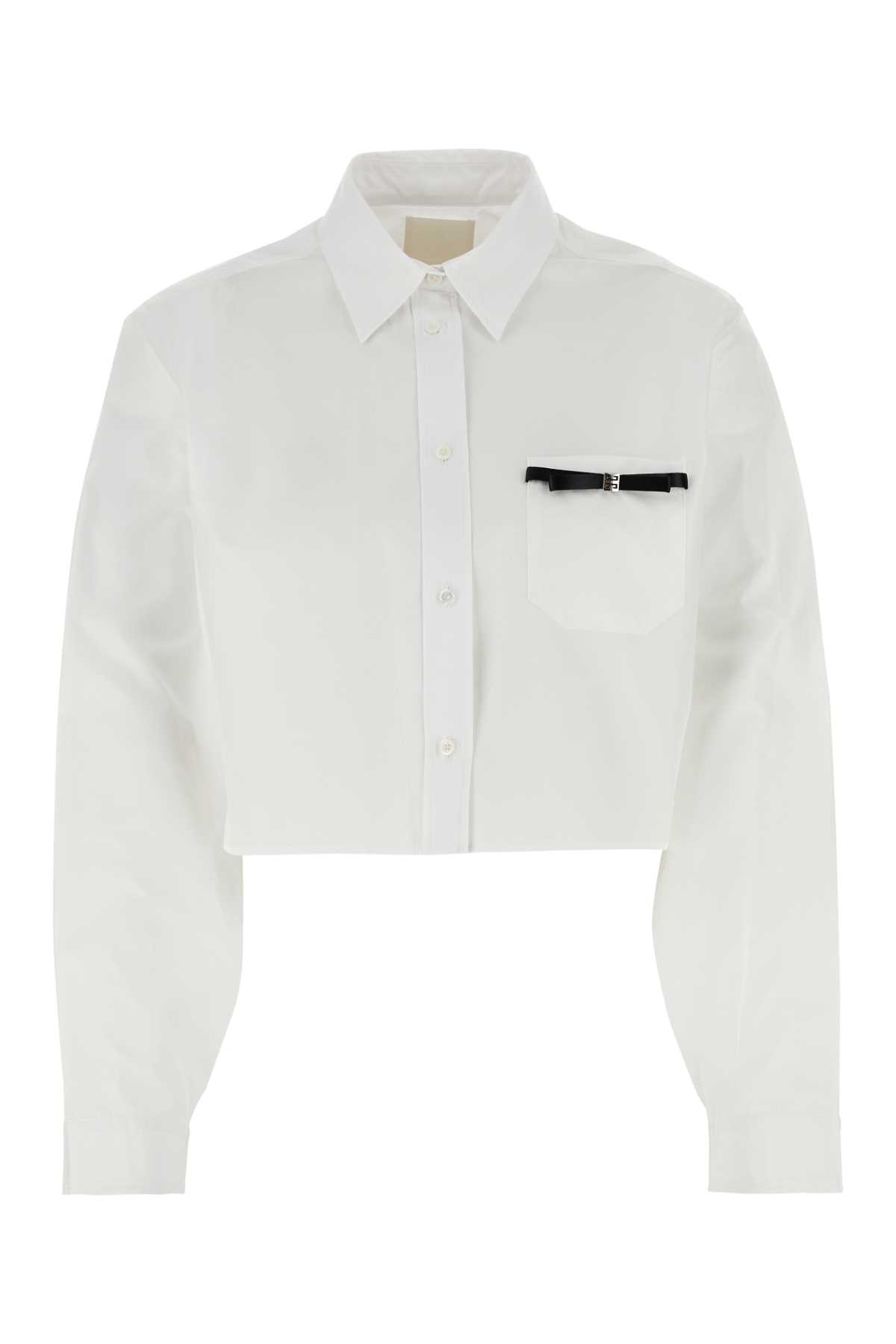 Shop Givenchy White Poplin Shirt