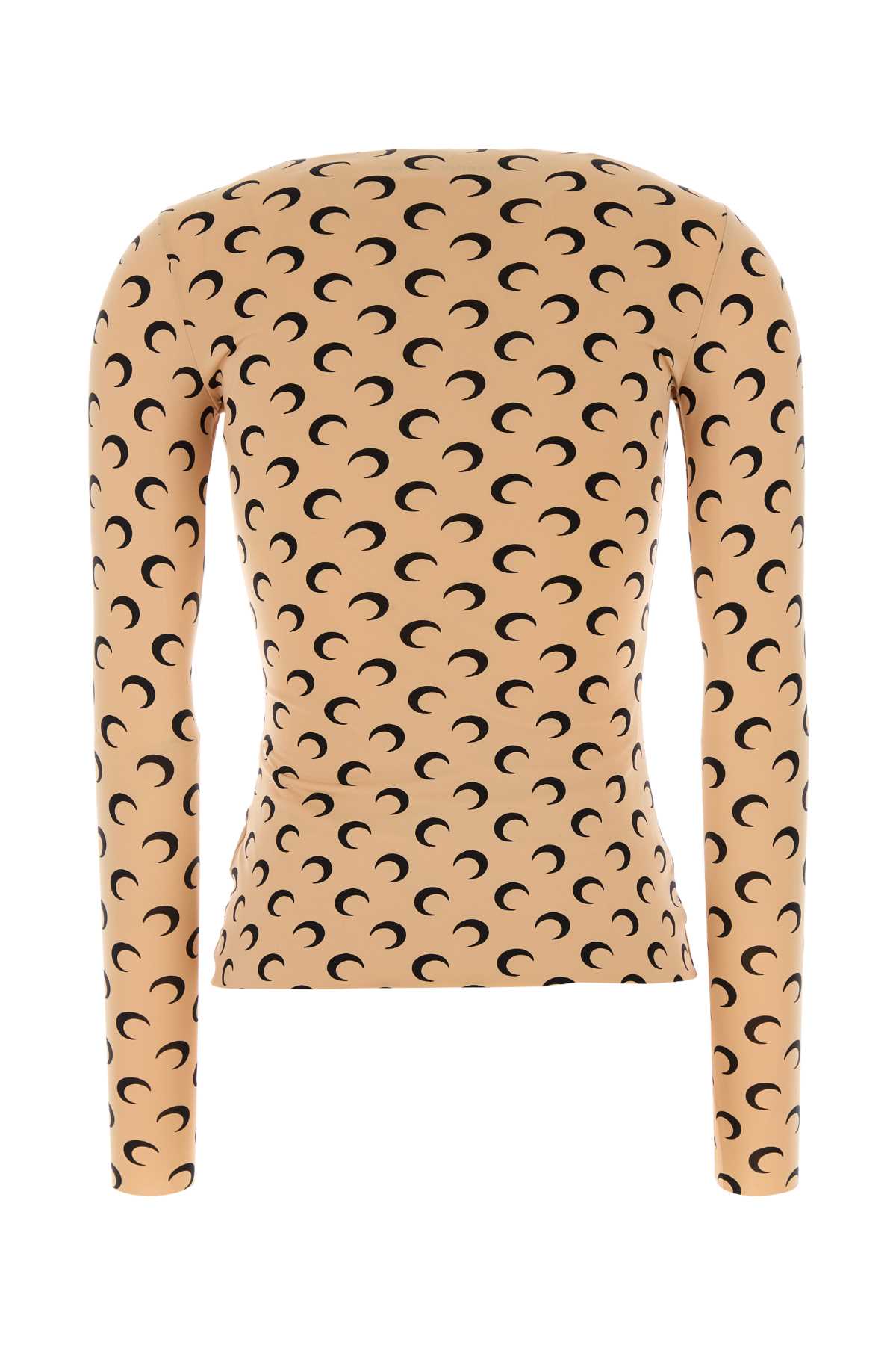 Marine Serre Recycled Moon Jersey Crewneck In Tan In Brown