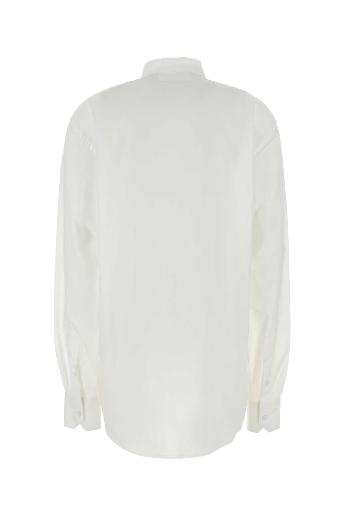 Armarium Camicia Lavinia Oversize In Popeline Stretch Bianco Donna In White