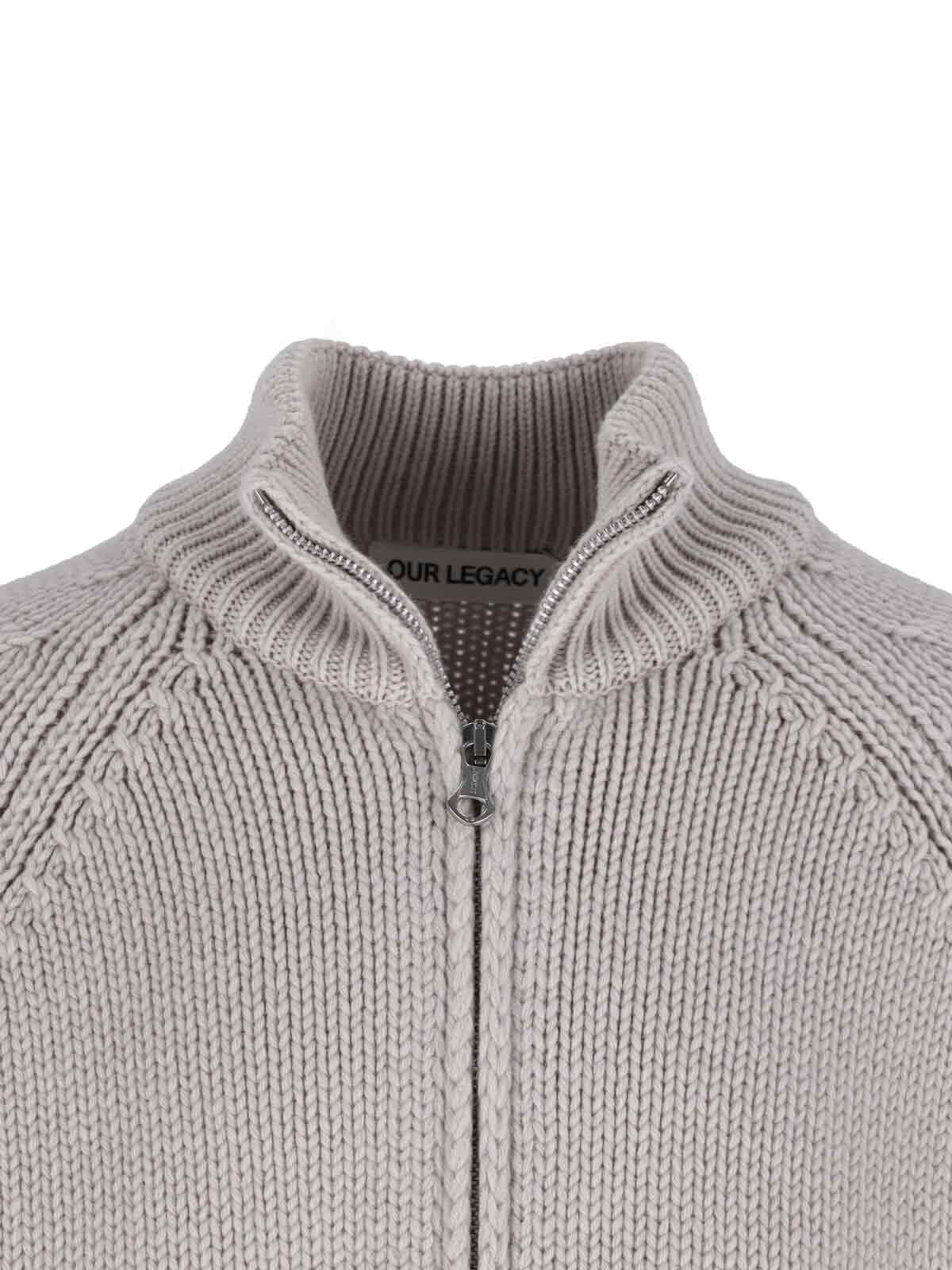 Our Legacy Raglan-sleeve Zip-up Cardigan In Gray