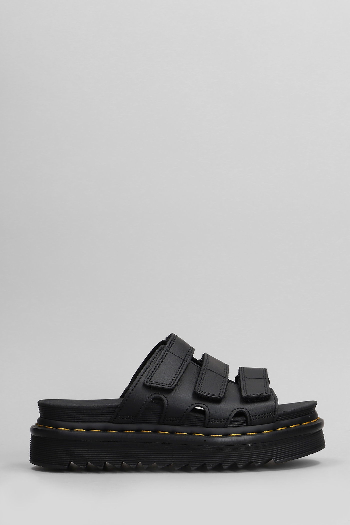Raine Slide Slipper-mule In Black Leather