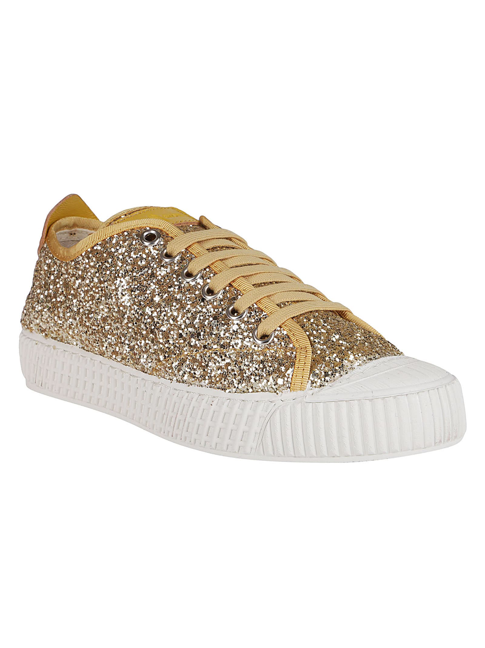 gold glitter gym shoes
