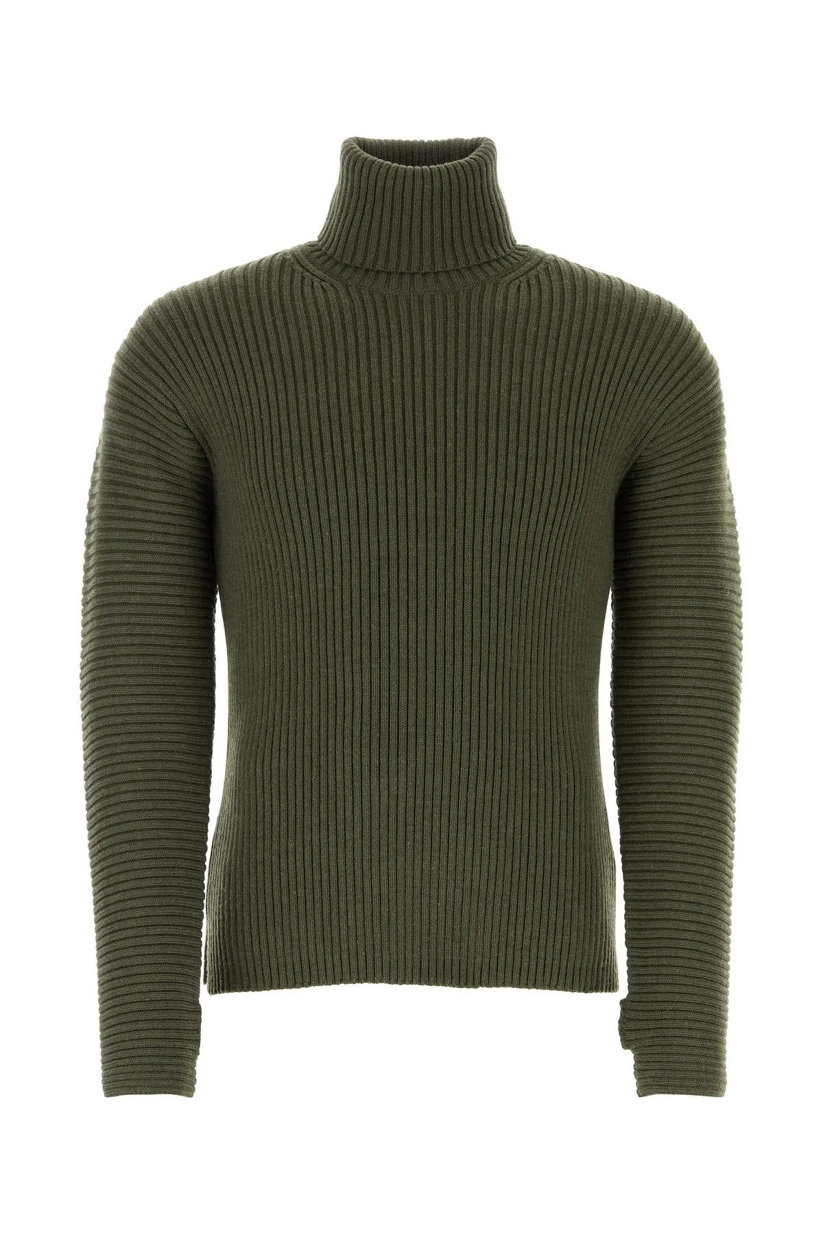 KENZO ARMY GREEN WOOL BLEND SWEATER KENZO 