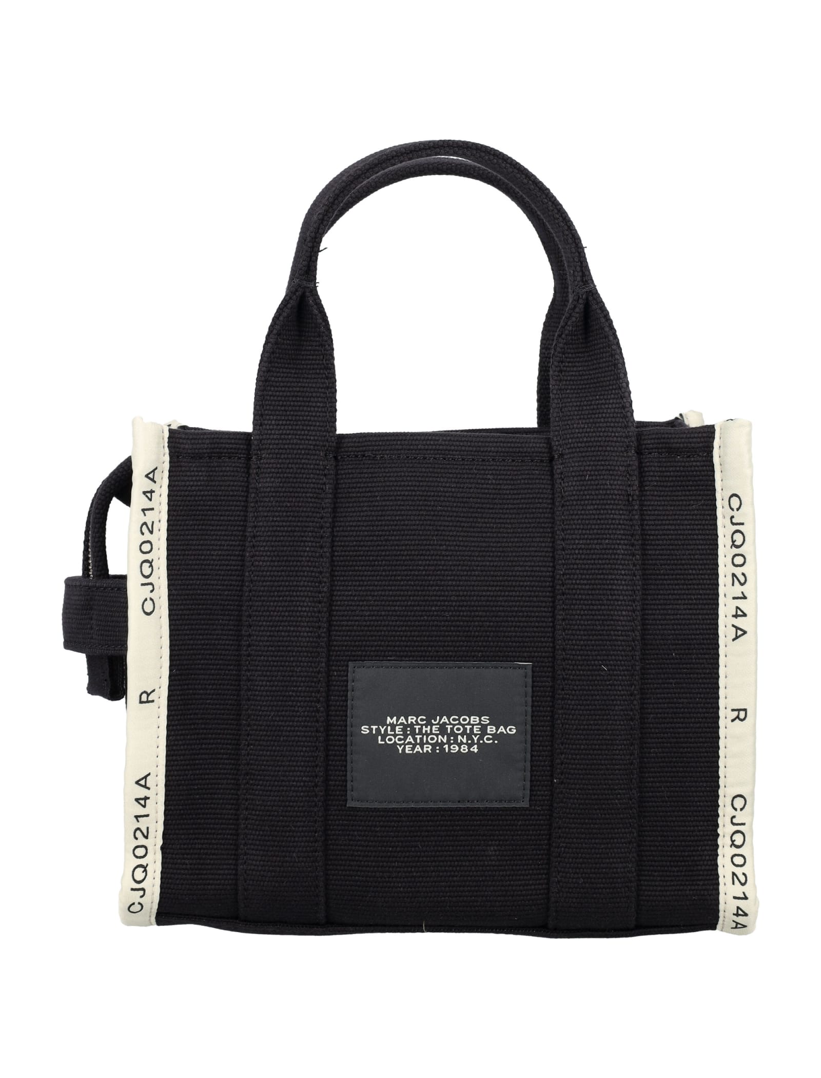 Shop Marc Jacobs The Jacquard Mini Tote Bag In Black