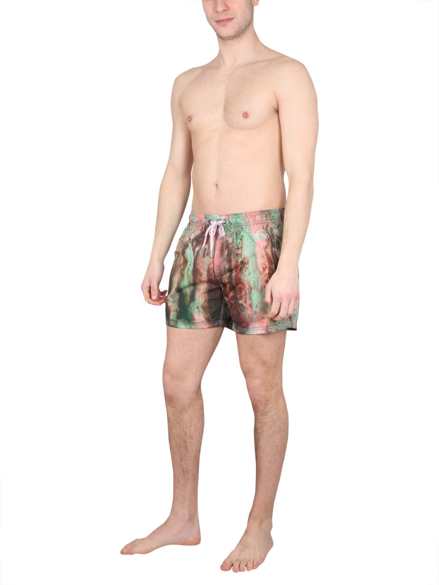Sundek Abstract Pattern Swimsuit In Multicolour