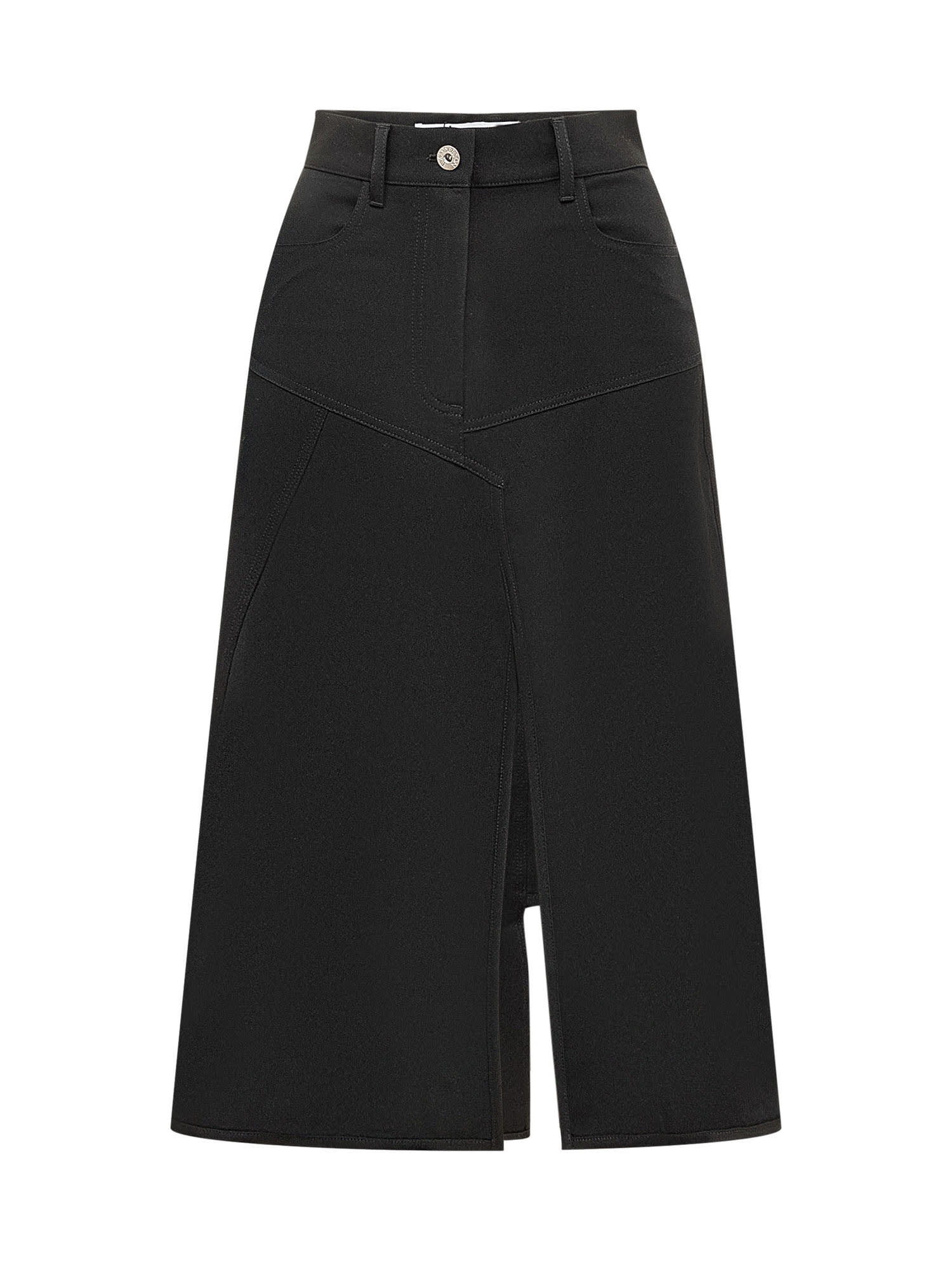 Shop Jw Anderson A-line Patchwork Skirt In Black