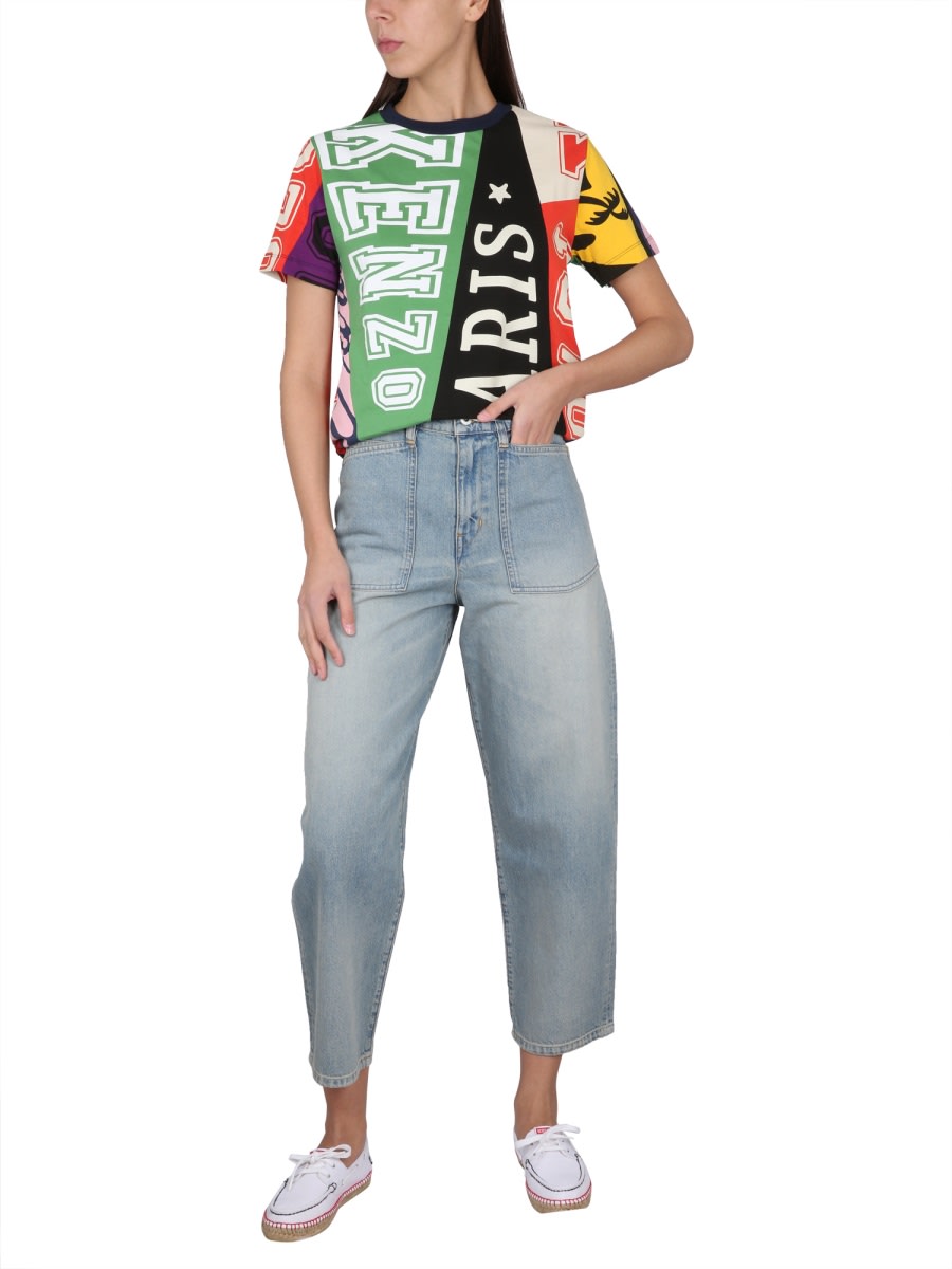 Kenzo Flags Oversize T-shirt In Multicolour