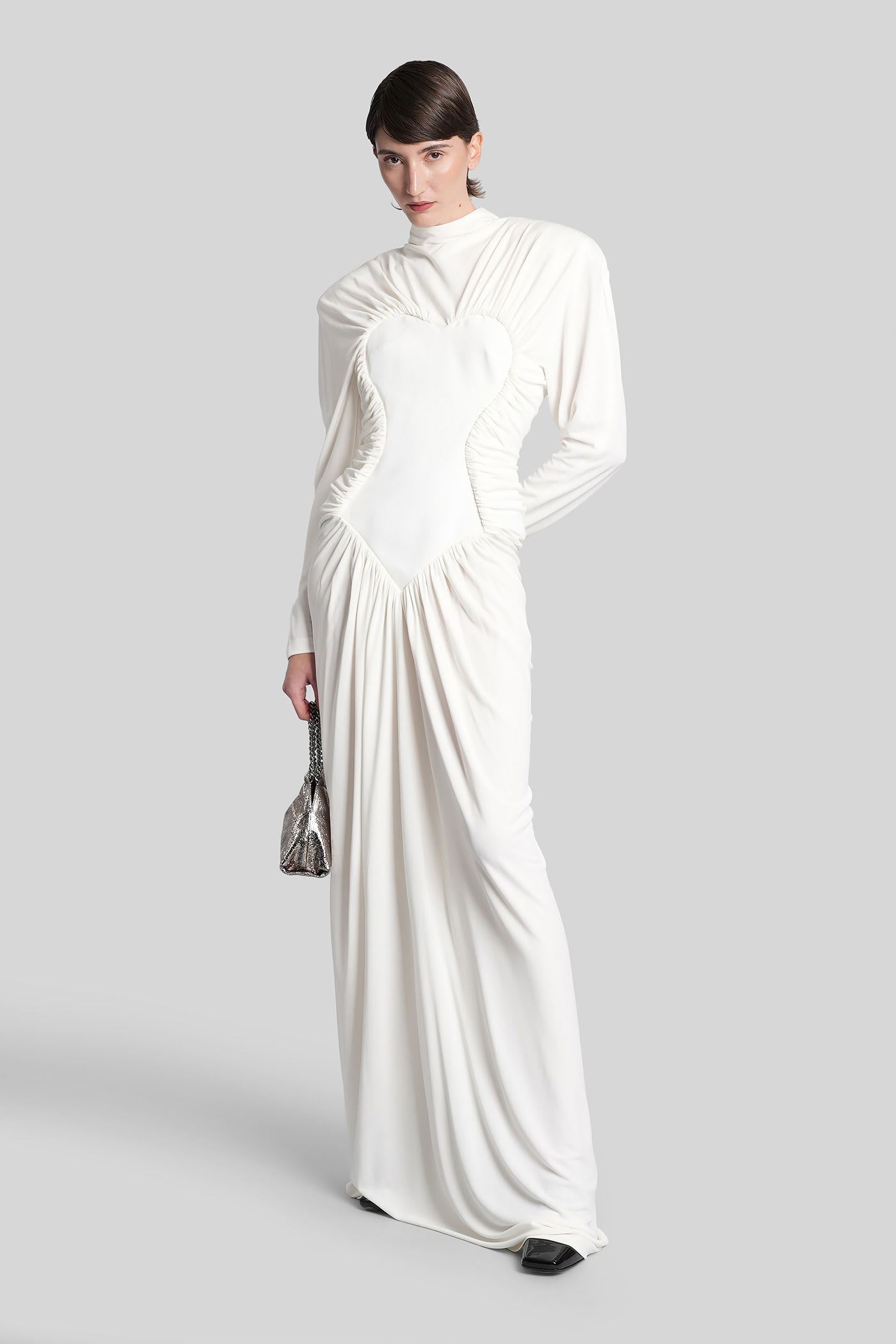 Stella Mccartney Long Dress In White Polyamide In White
