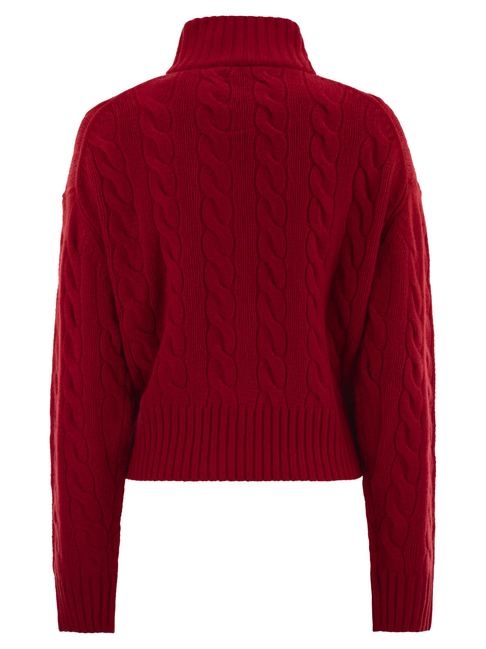 Polo Ralph Lauren Wool And Cashmere Cable Knit Jumper In Red