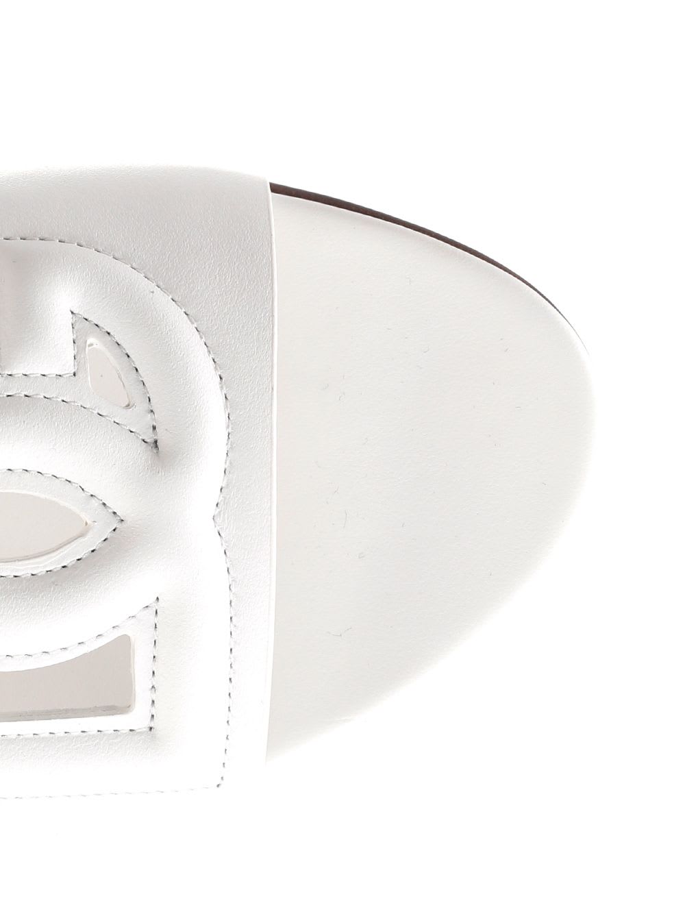 Dolce & Gabbana Slides With Dg Millennials Logo In White