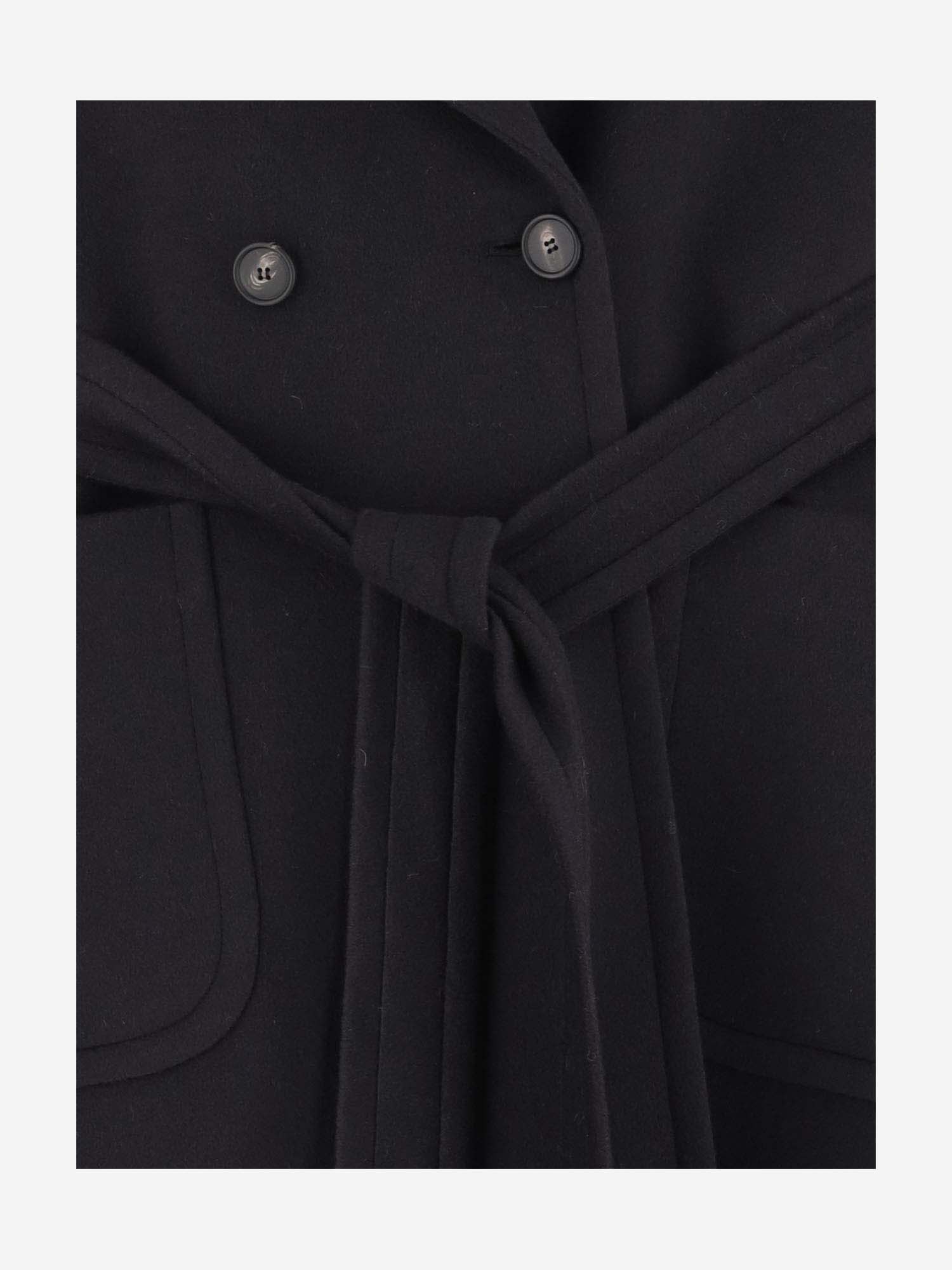 Shop Tagliatore Double-breasted Cashmere Coat In Brown