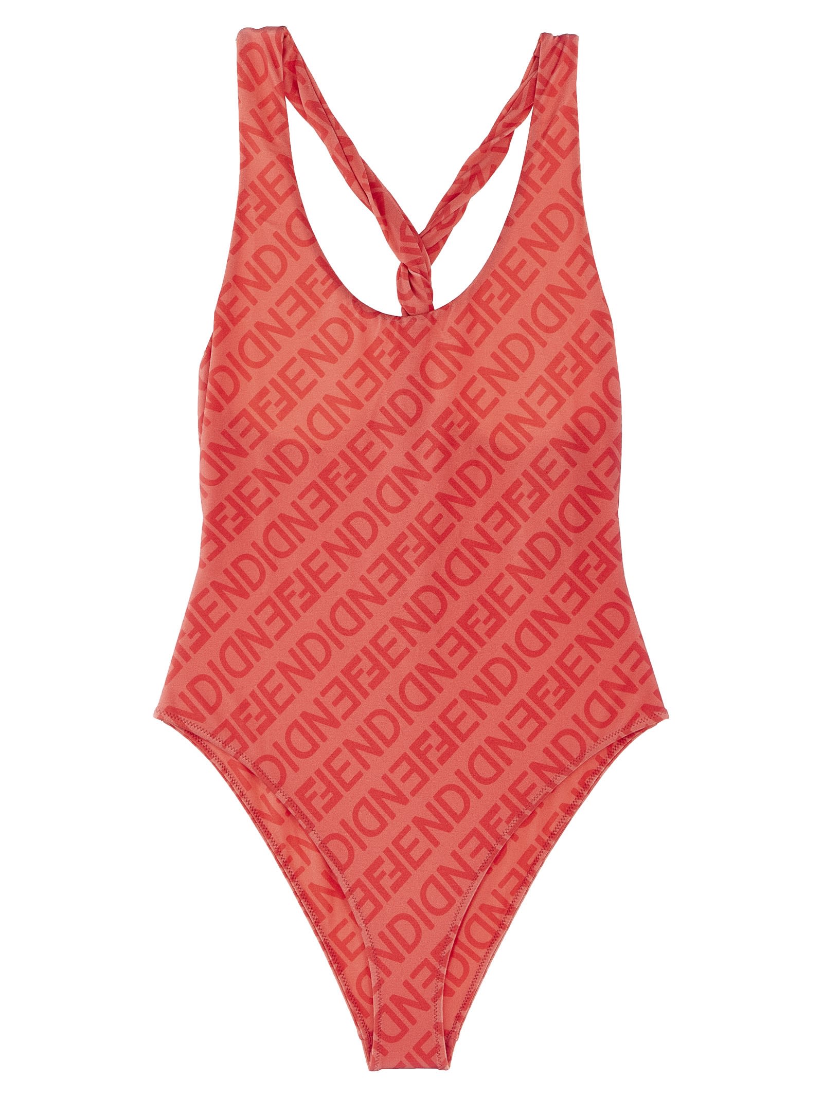 Fendi All Over Logo One-piece Swimsuit