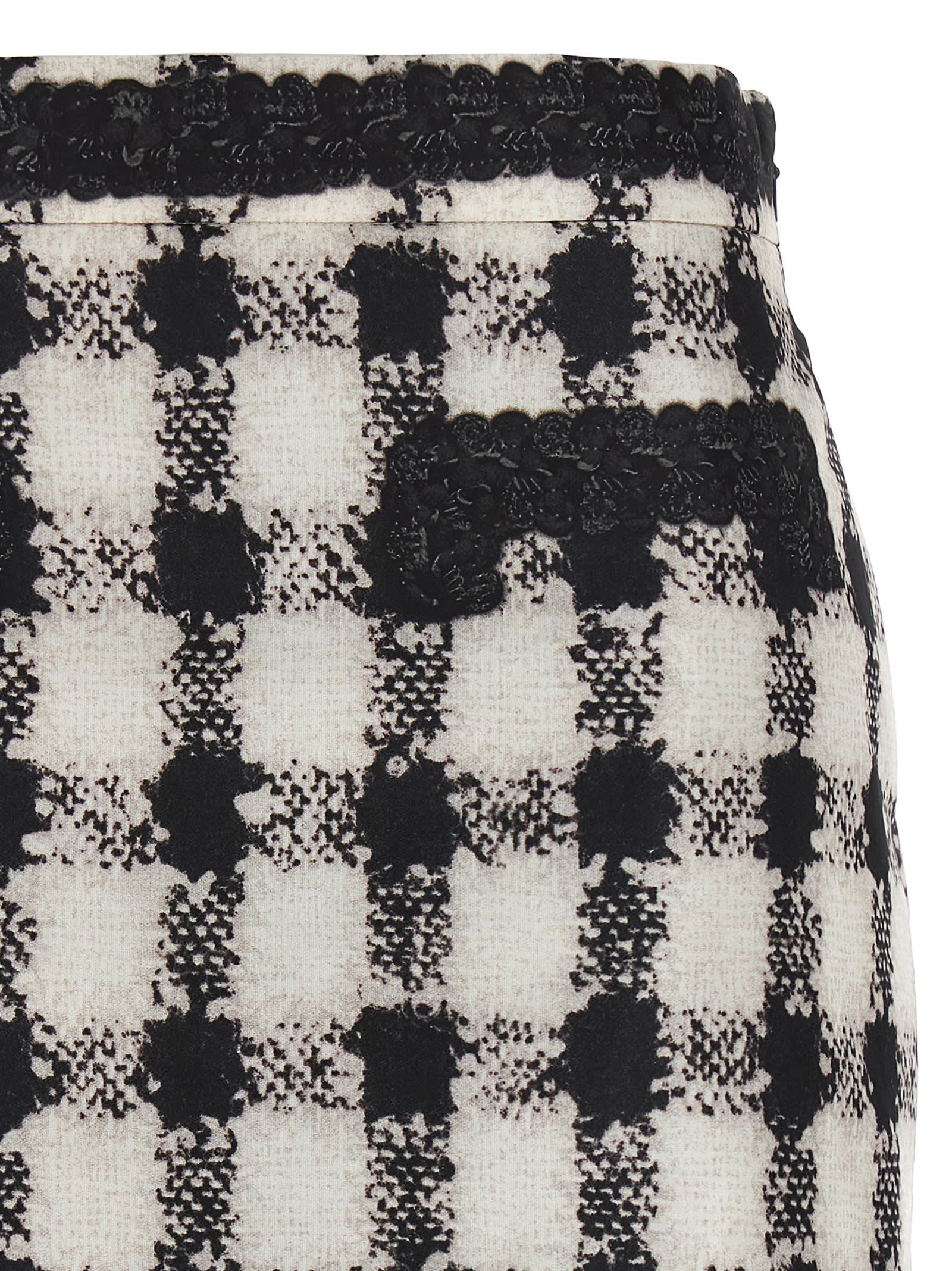 Moschino Texture Print Mini Skirt In Black