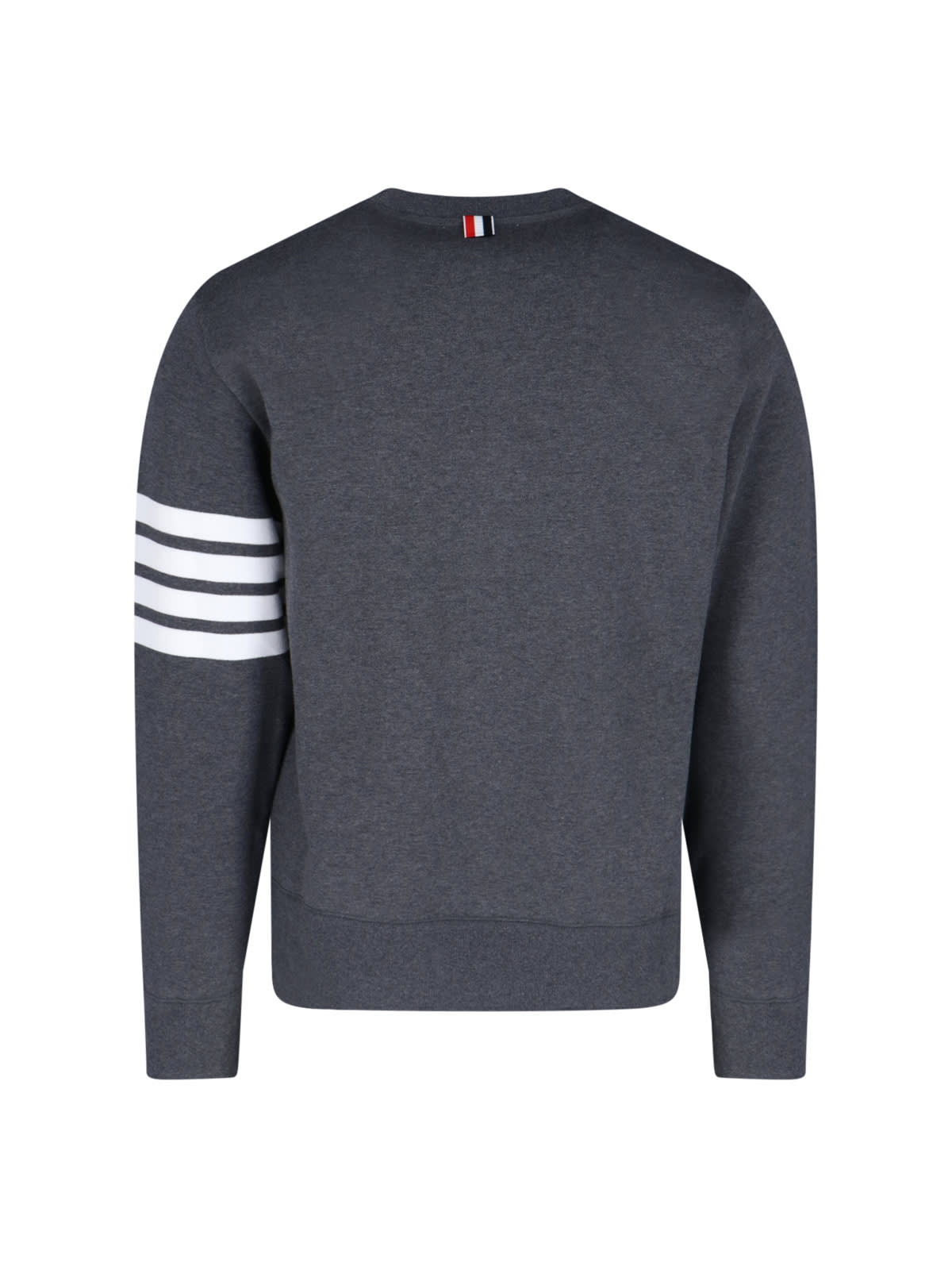 Thom Browne Classic Loop Back Sweatshirt With Engineered 4 Bar In Gray