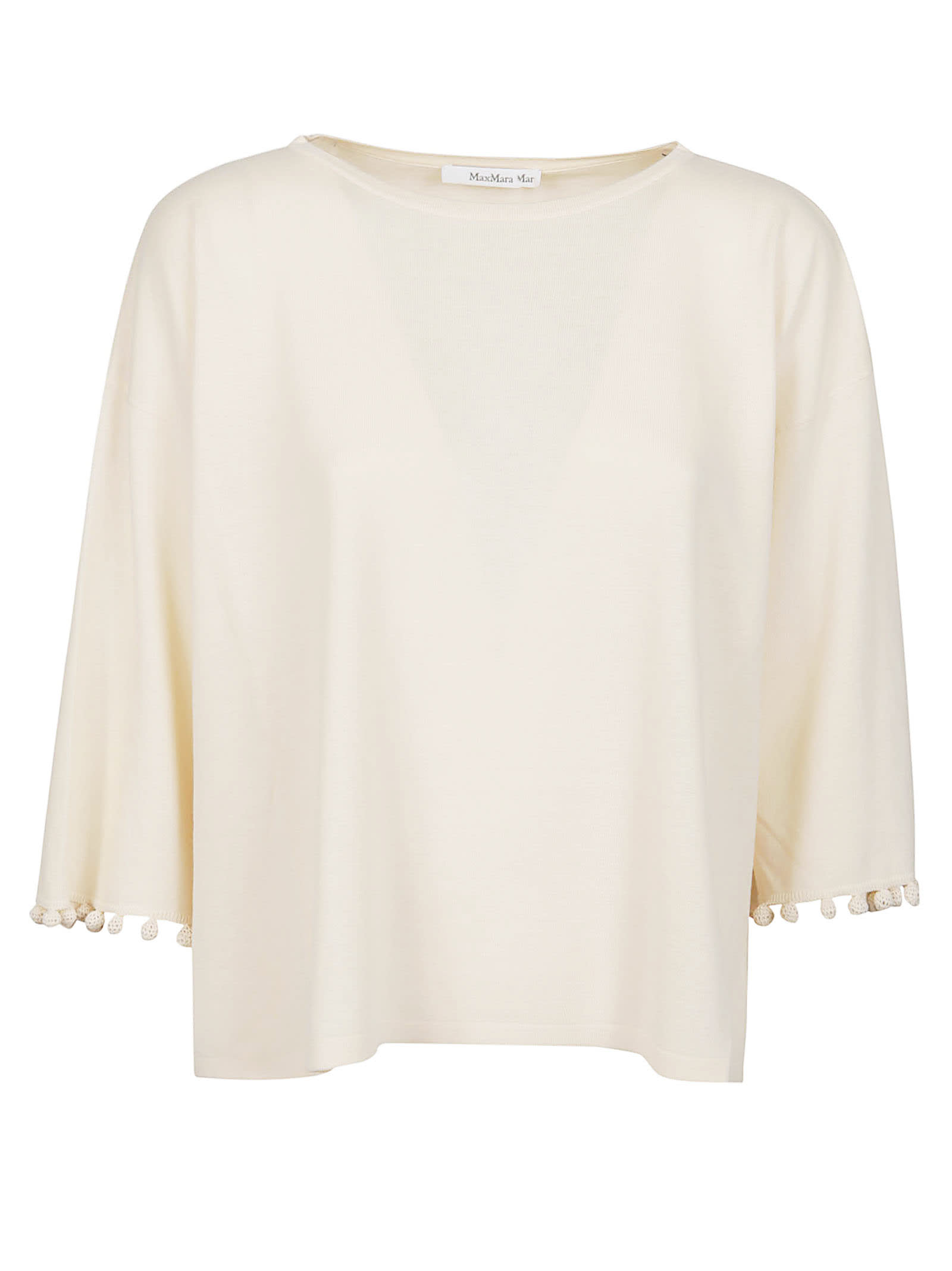 Shop Max Mara Neottia Blouse In Bianco Tela