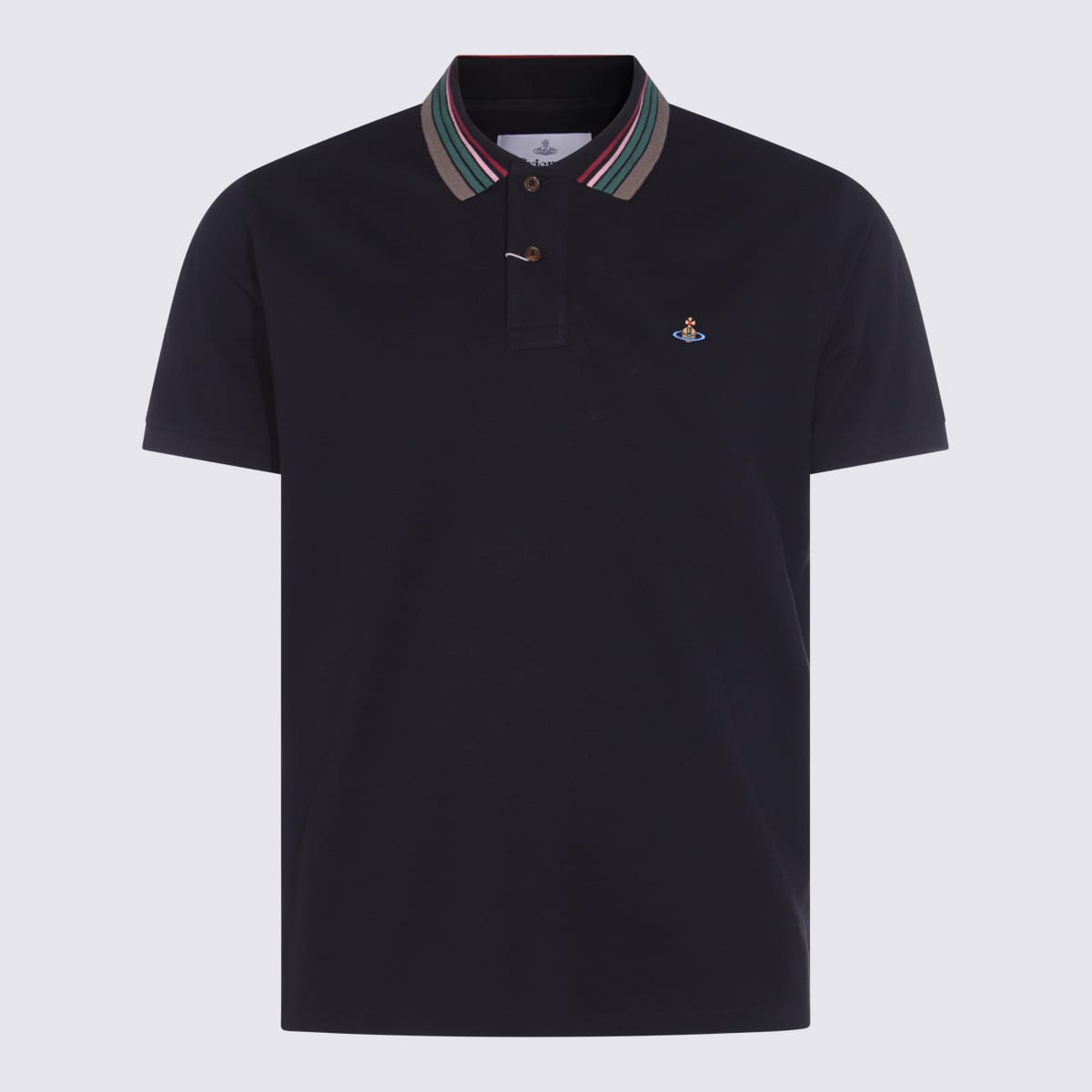 Black Cotton Polo Shirt