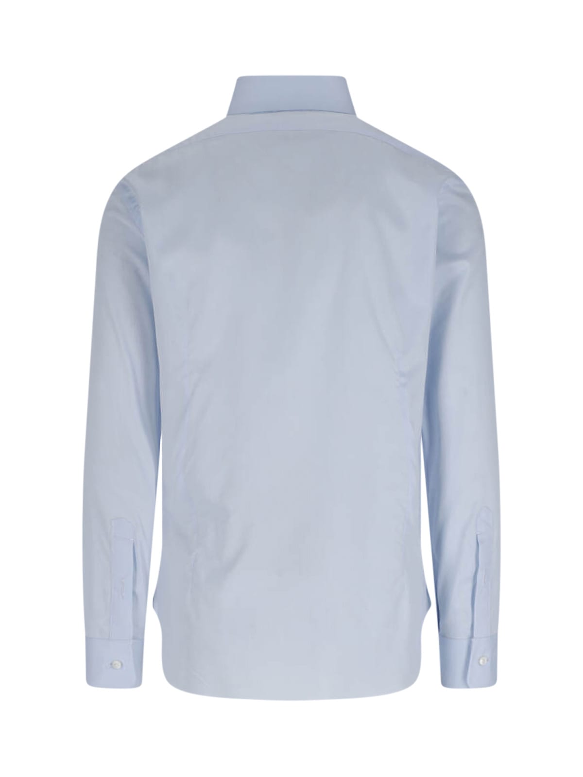 Barba Napoli Classic-collar Cotton Shirt In Blue