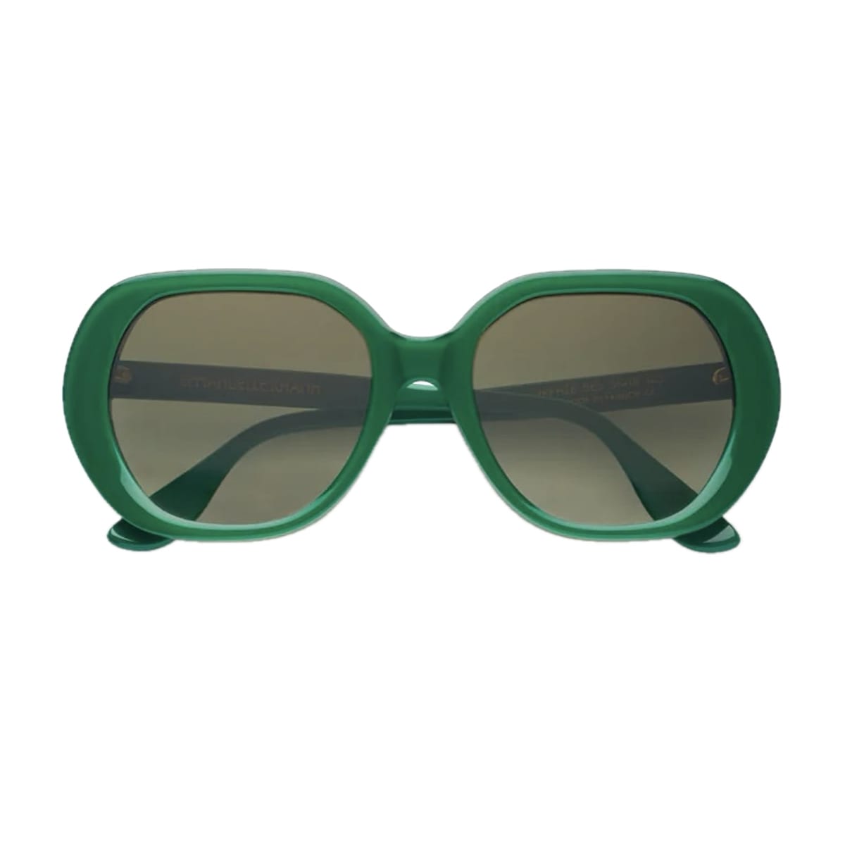 Emmanuelle Khanh Emmanuel Kahn Orphee Orphee 565 Glossy Prairie Verde Sunglasses In Green