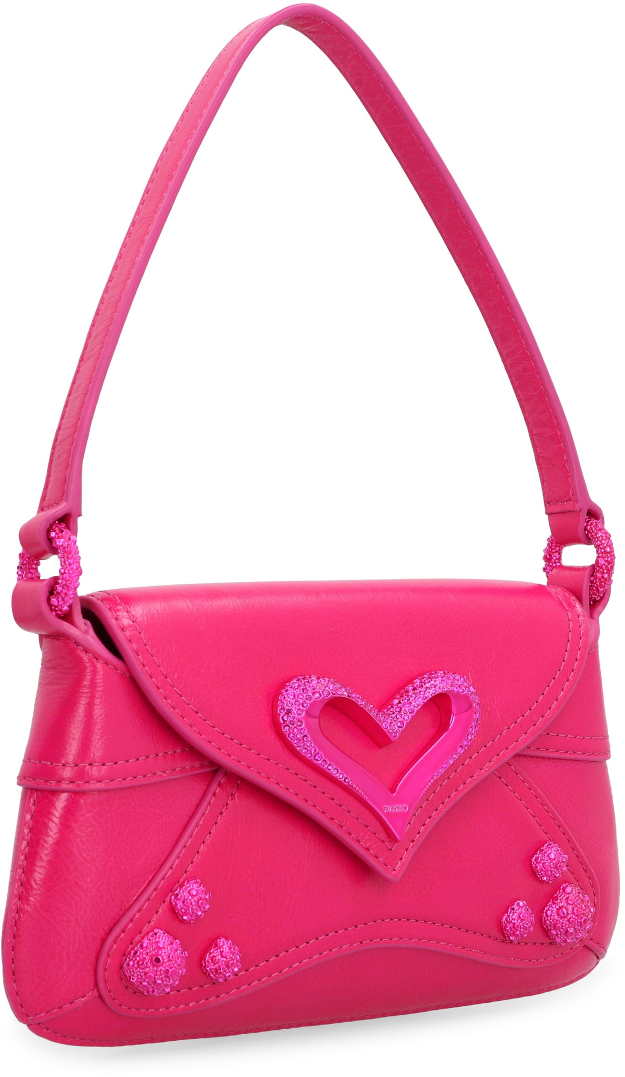 Shop Pinko Baby 520 Bag Leather Bag In Fuchsia