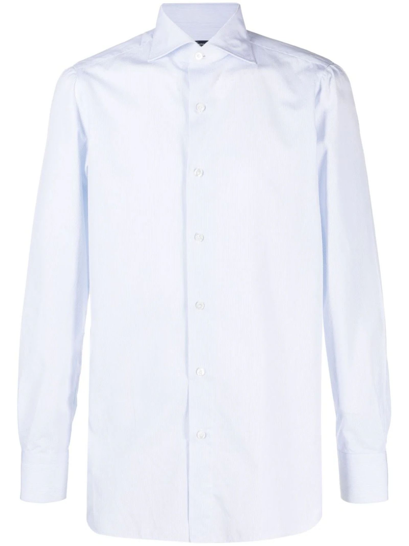 White And Light Blue Cotton Shirt