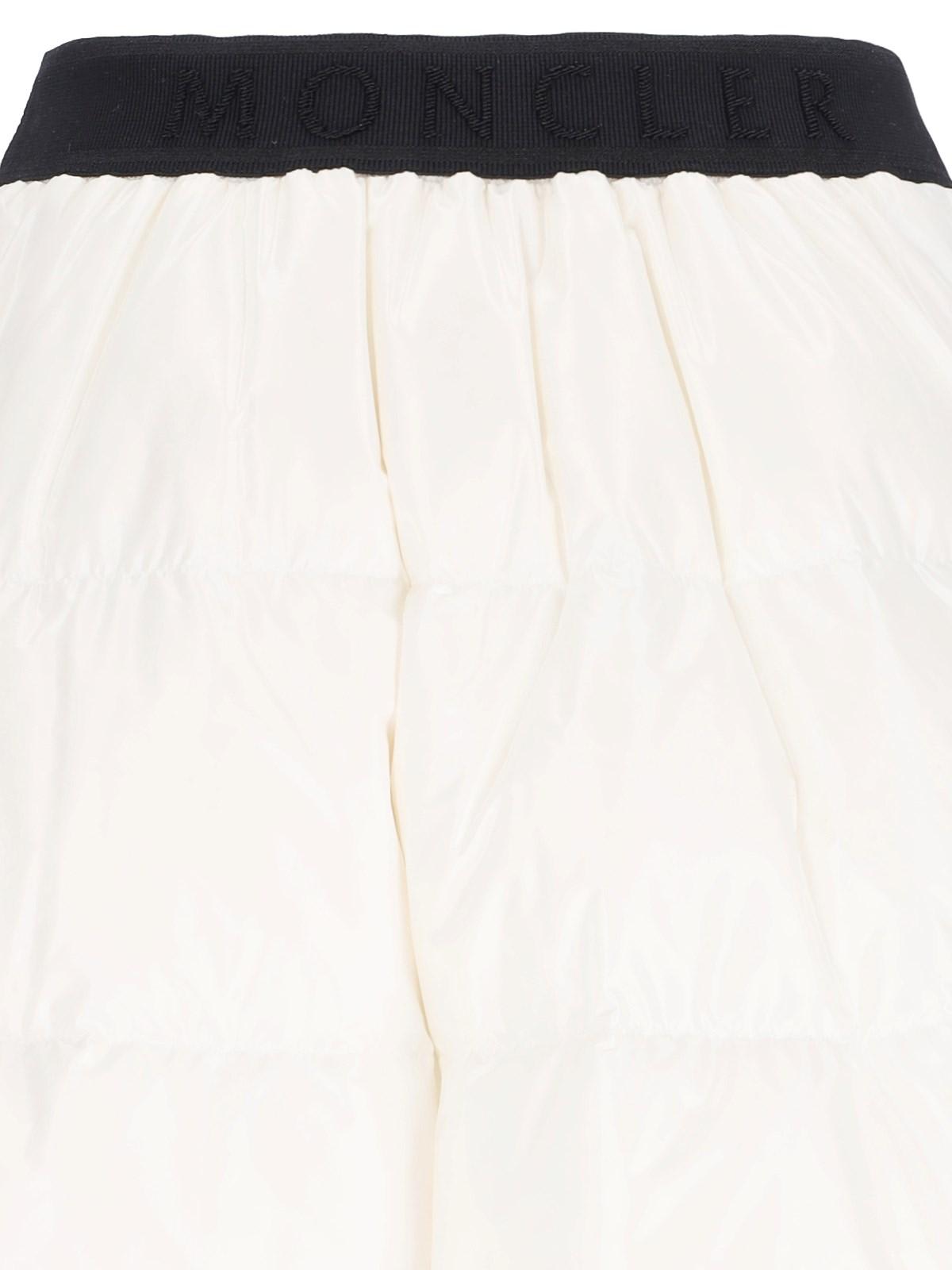 Shop Moncler Flared Midi Skirt In White