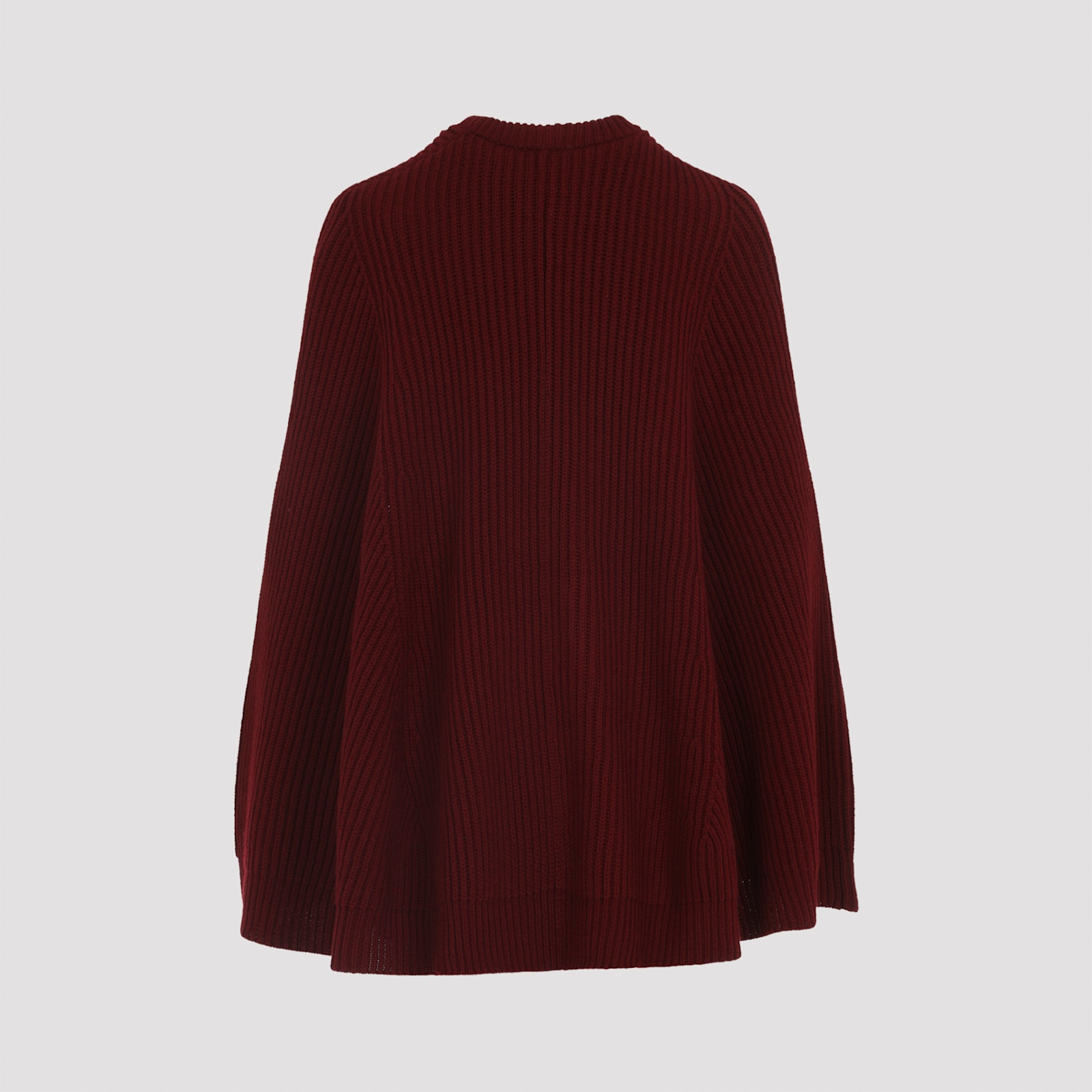 Max Mara Knit Mini Dress High Neckline In Red