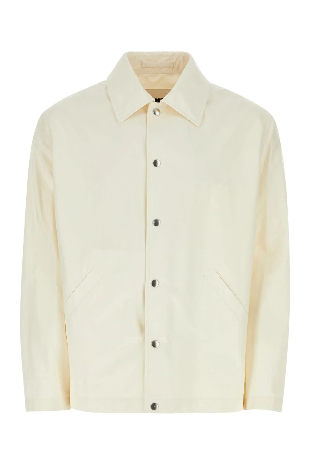 Shop Jil Sander Ivory Poplin Jacket In White