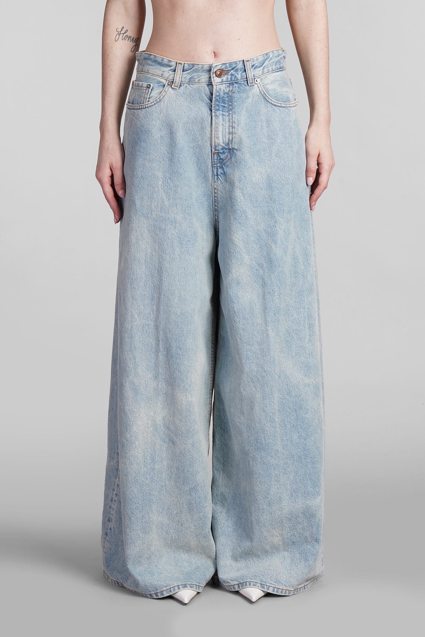 Shop Haikure Big Bethany Jeans In Blue Cotton
