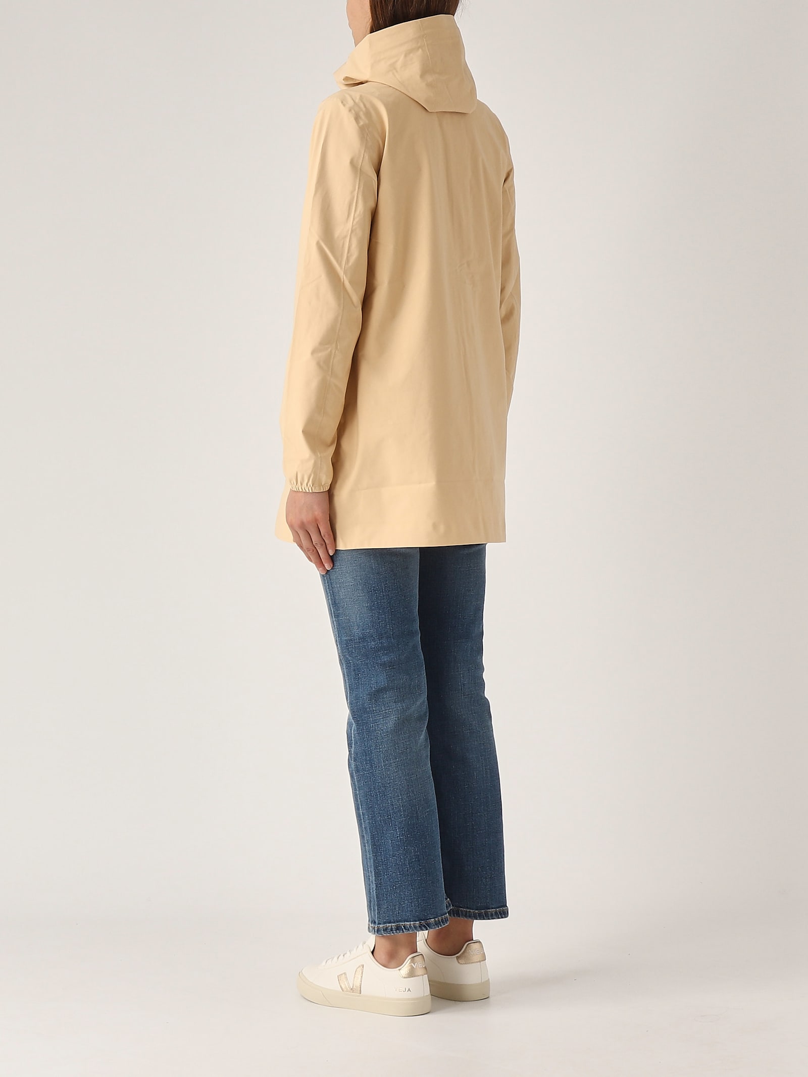 K-way Sophie Stretch Dot Jacket In Brown
