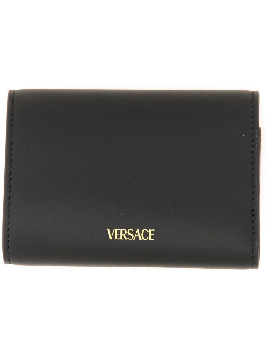 Shop Versace Wallet Medusa 95 In Black