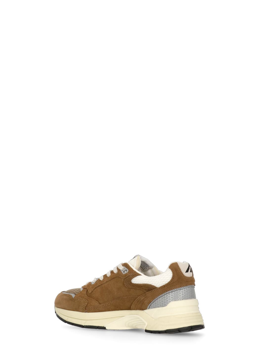 Autry Hyperway Sneakers In Mesh And Suede Cigar And Silver In Multi