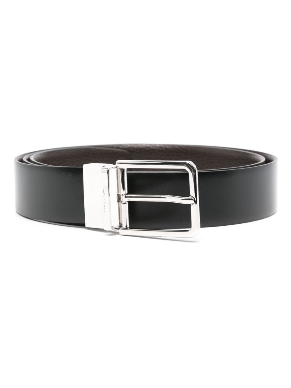 Shop Santoni Regular Belt In Black